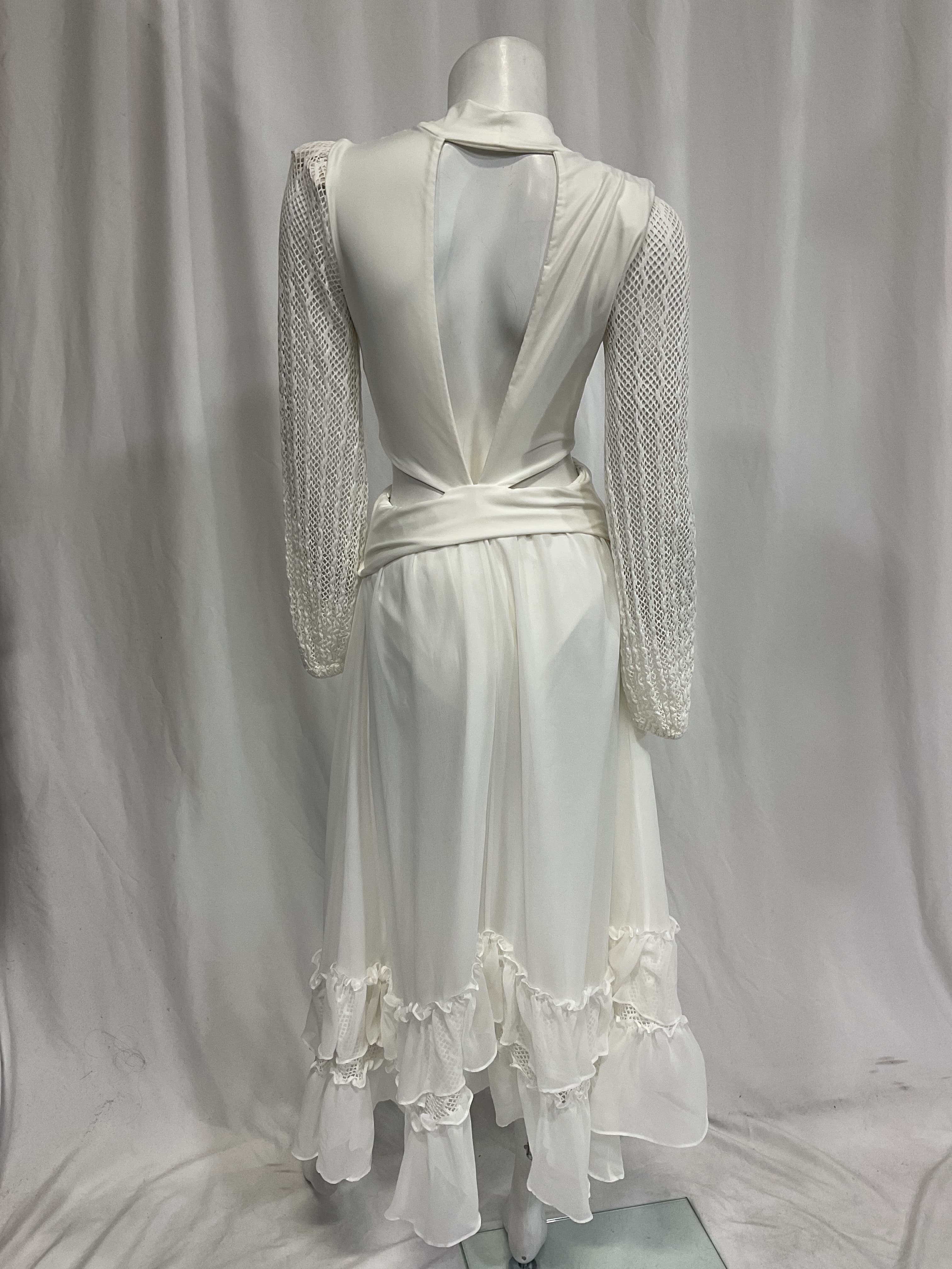 Plunge Lace Sleeve Maxi Dress - Image 3