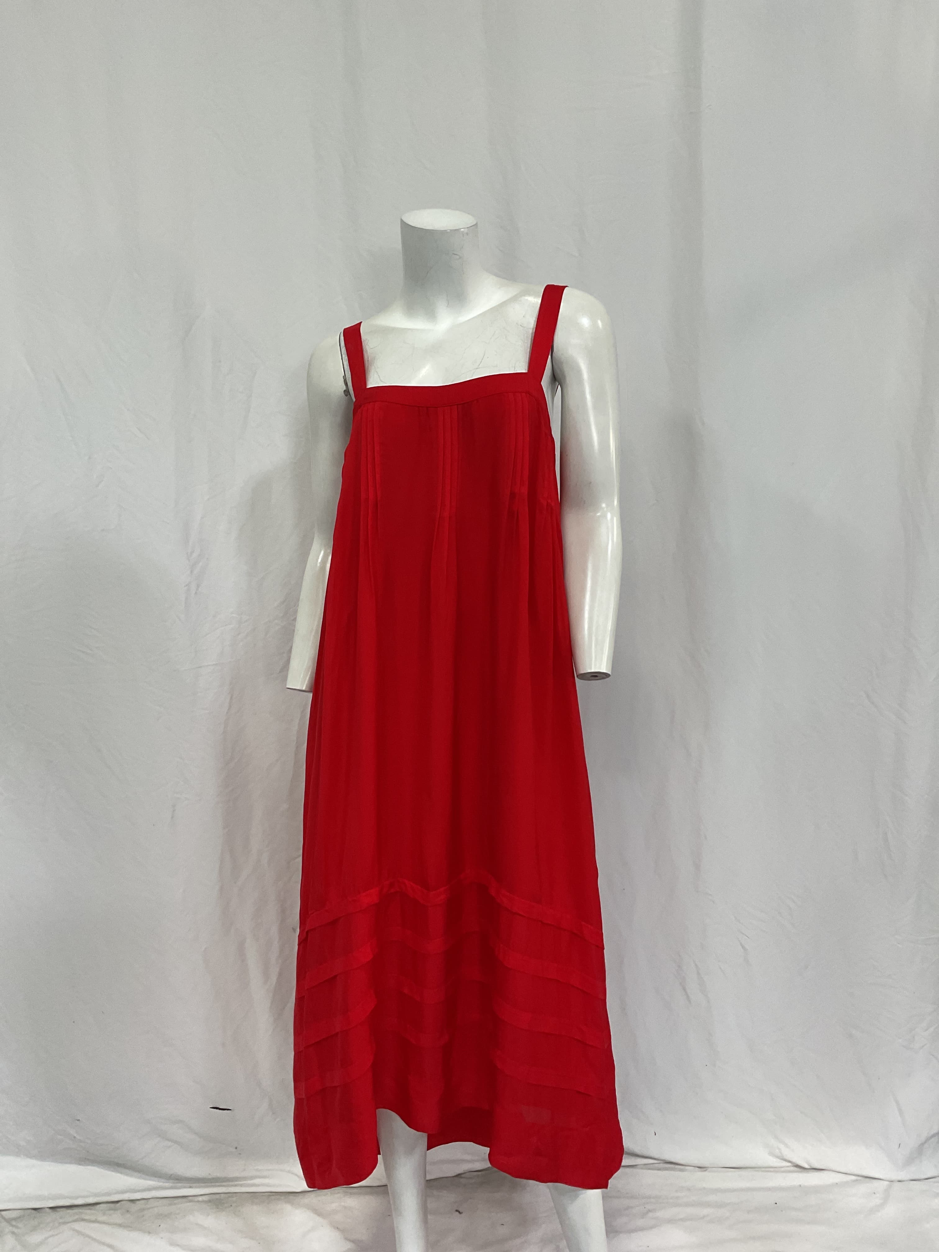 Pintuck Midi Dress In Drapey Organza - Image 3