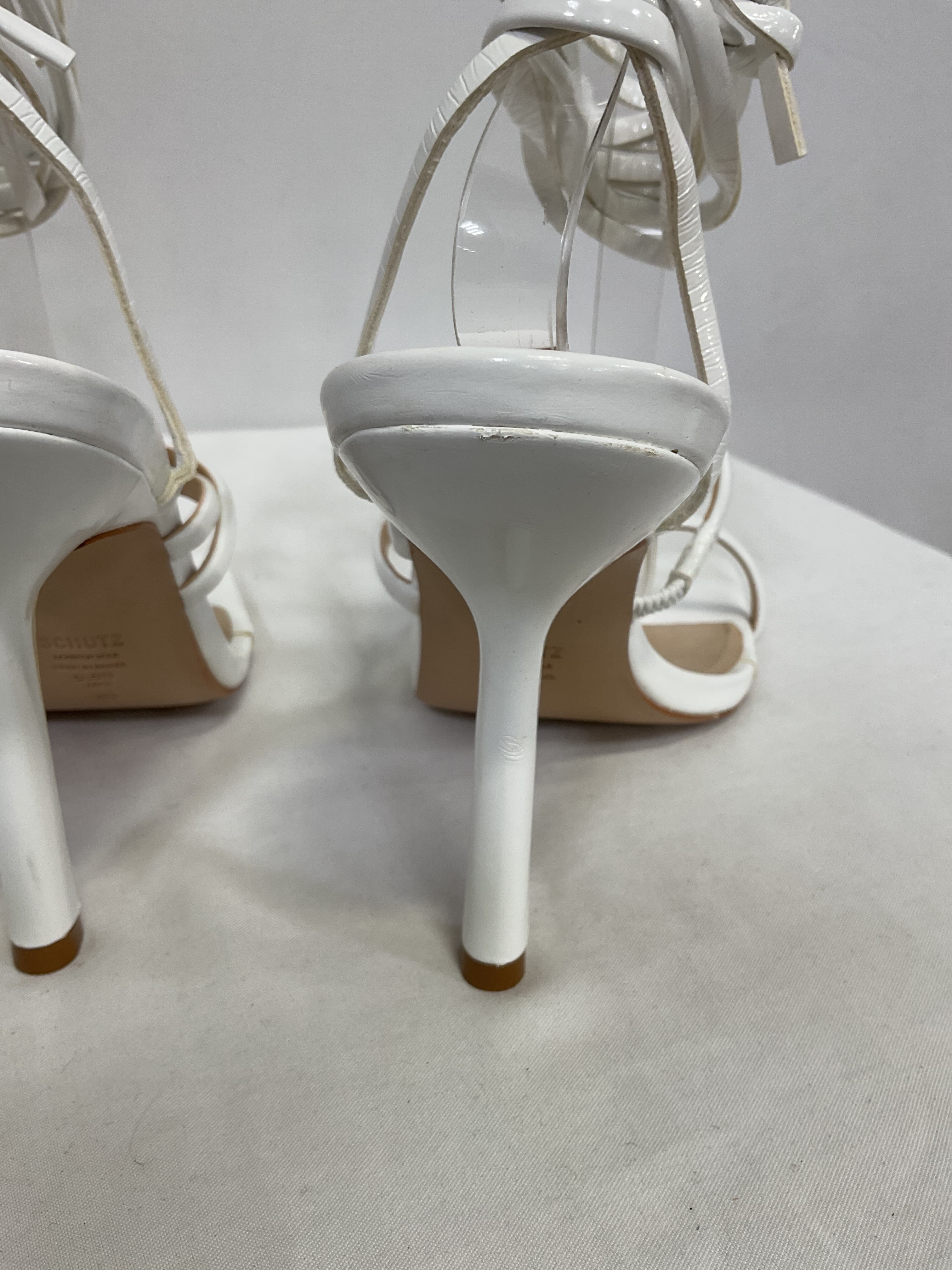 Lily Leather Ankle-Wrap Sandals - Image 2