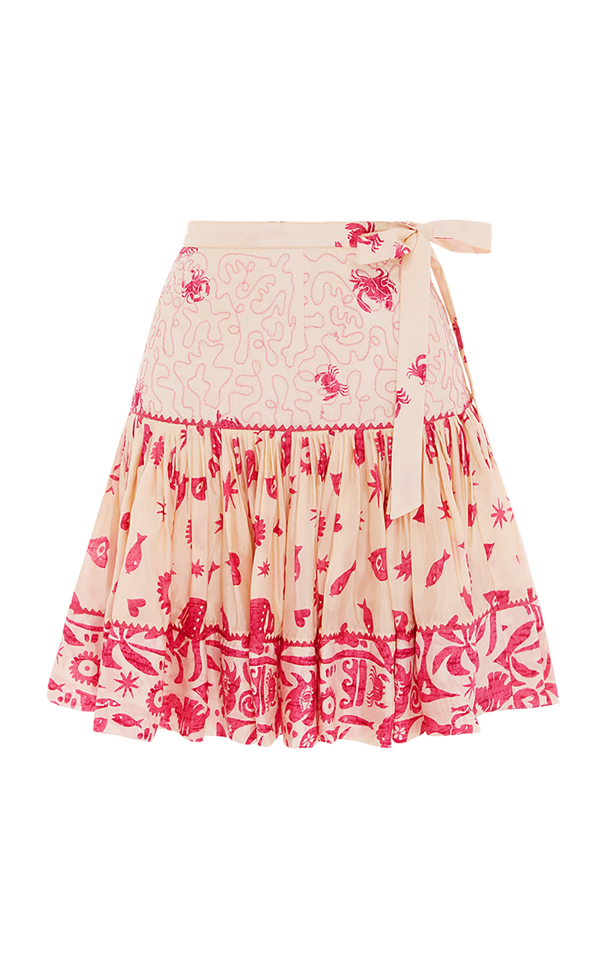 ALMAIS Esmerelda printed silk habotai mini skirt - Image 1