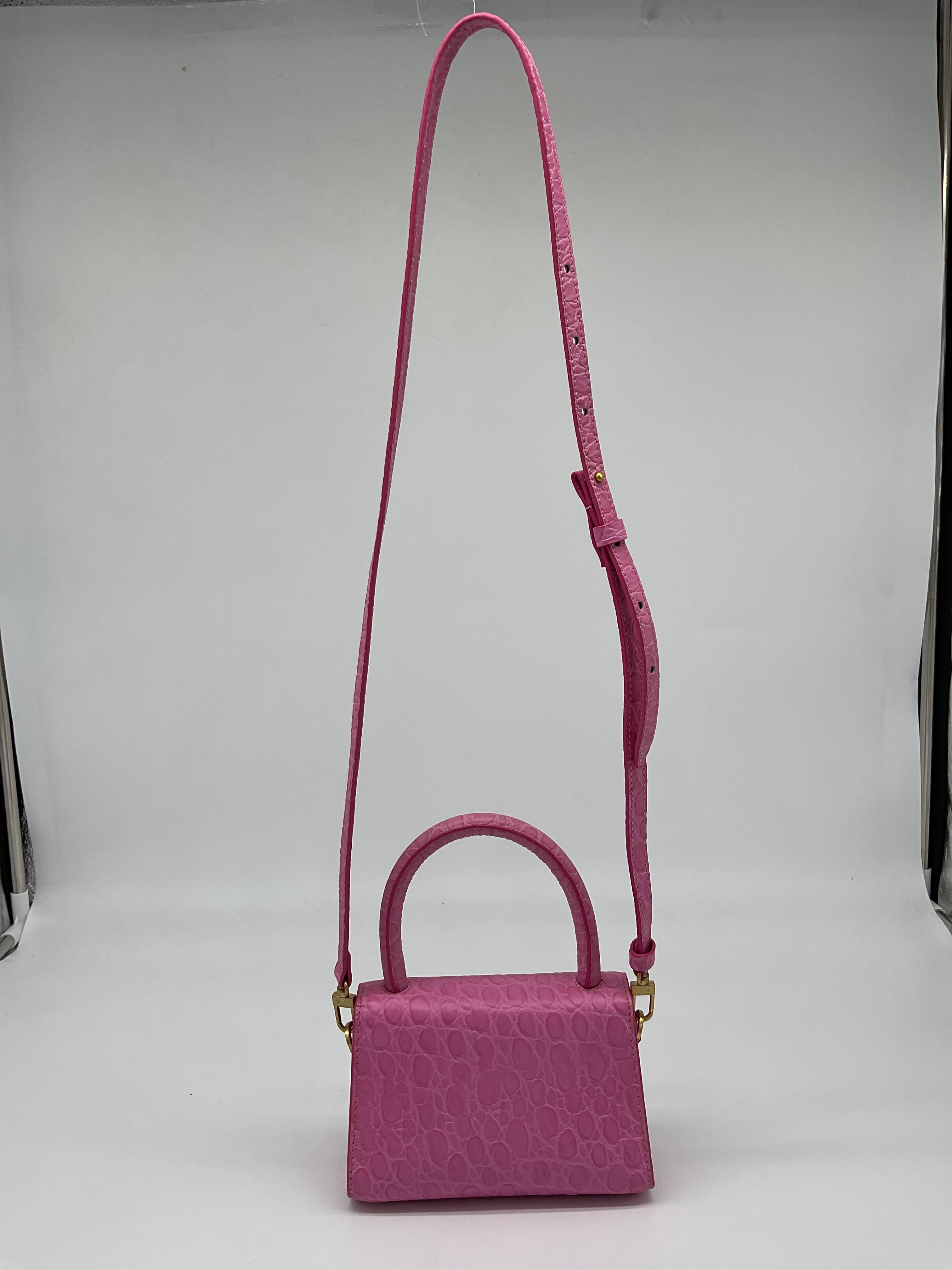 Mini Croc-Embossed Leather Shoulder Bag - Image 1