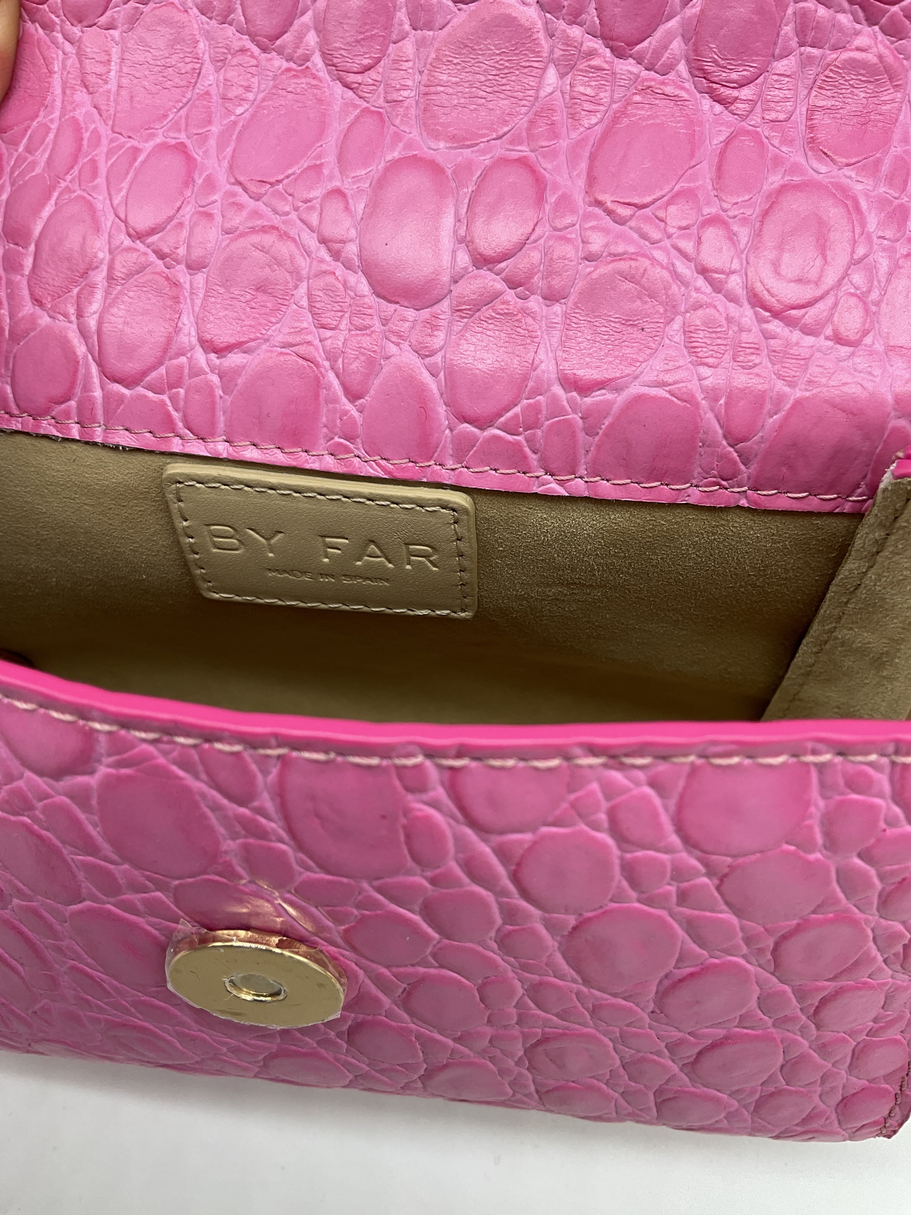 Mini Croc-Embossed Leather Shoulder Bag - Image 4
