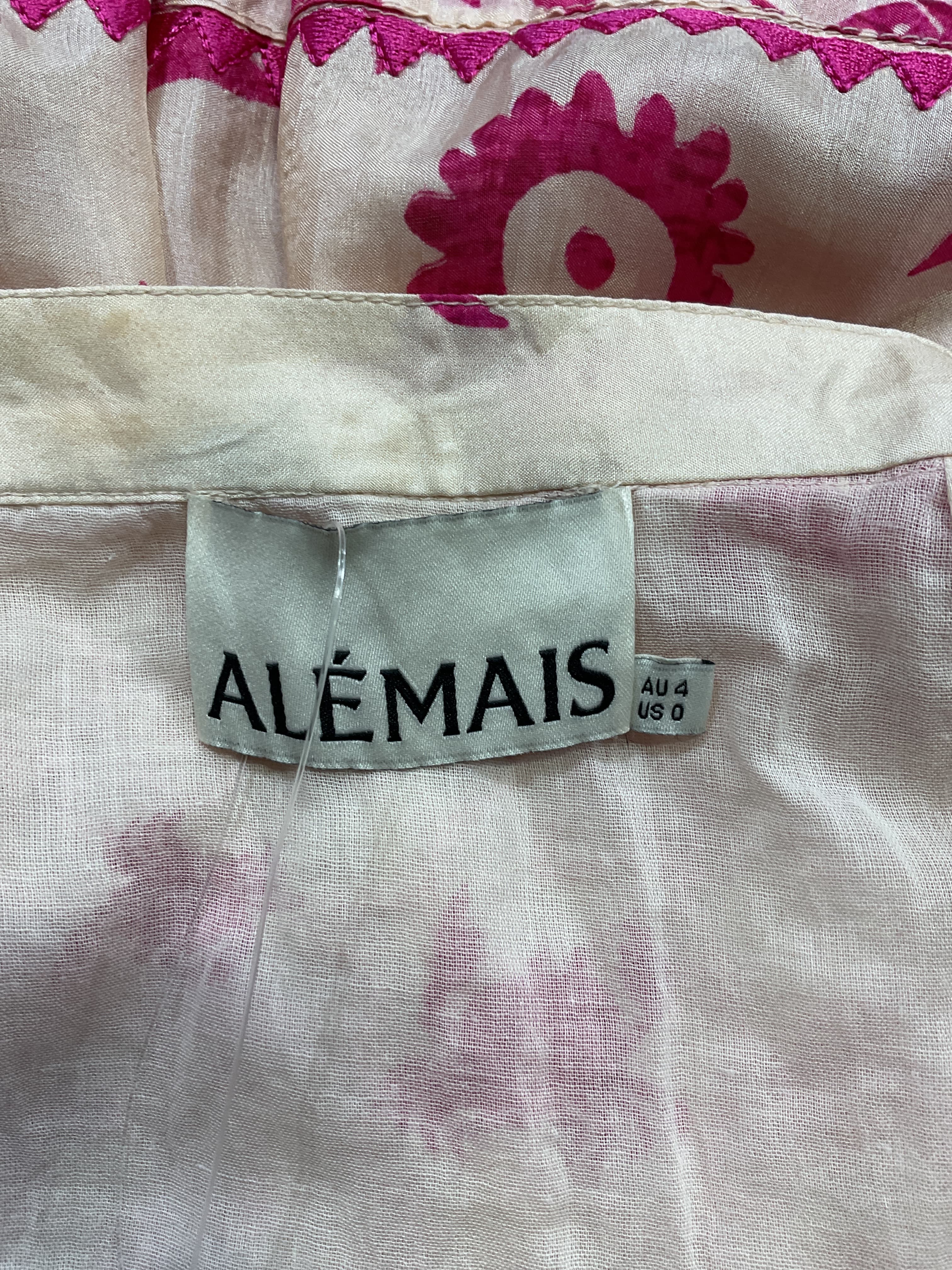 ALMAIS Esmerelda printed silk habotai mini skirt - Image 4