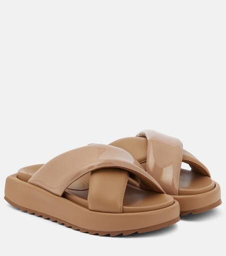 Gia 25 Padded Leather Slides - Image 1