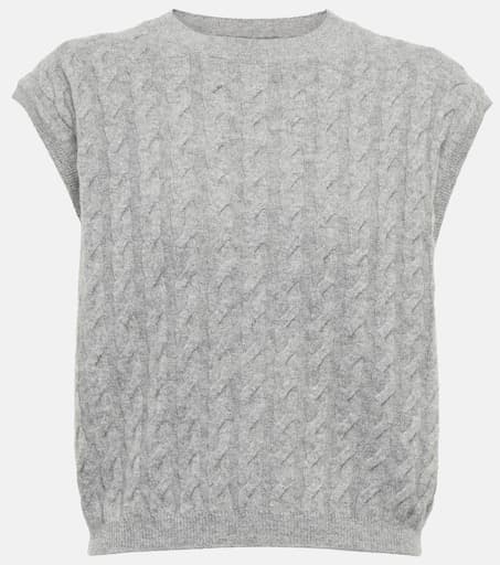 Cable-Knit Cashmere Sweater Vest - Image 1
