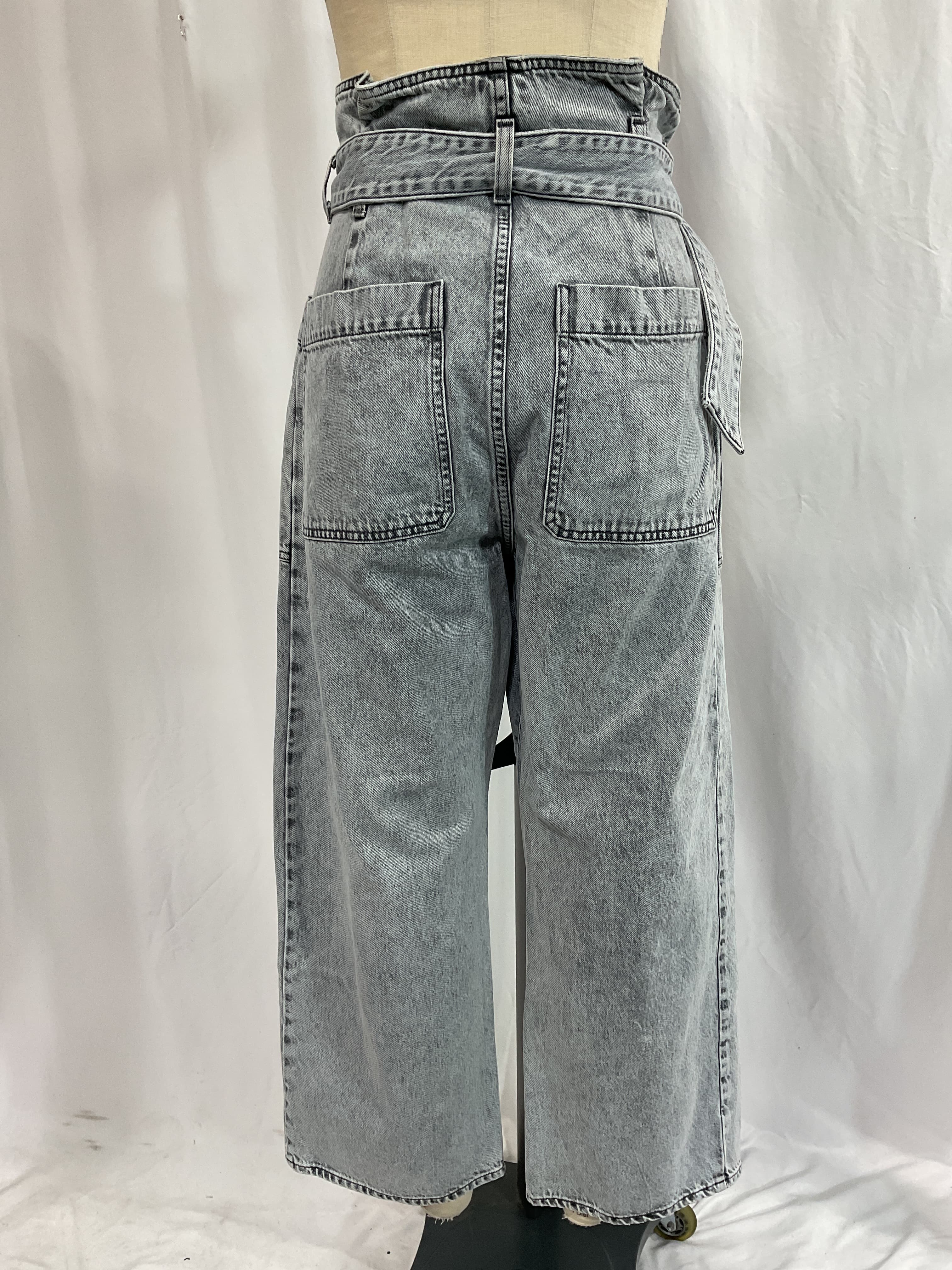 Aden Belted High-Rise Wide-Leg Jeans - Image 4