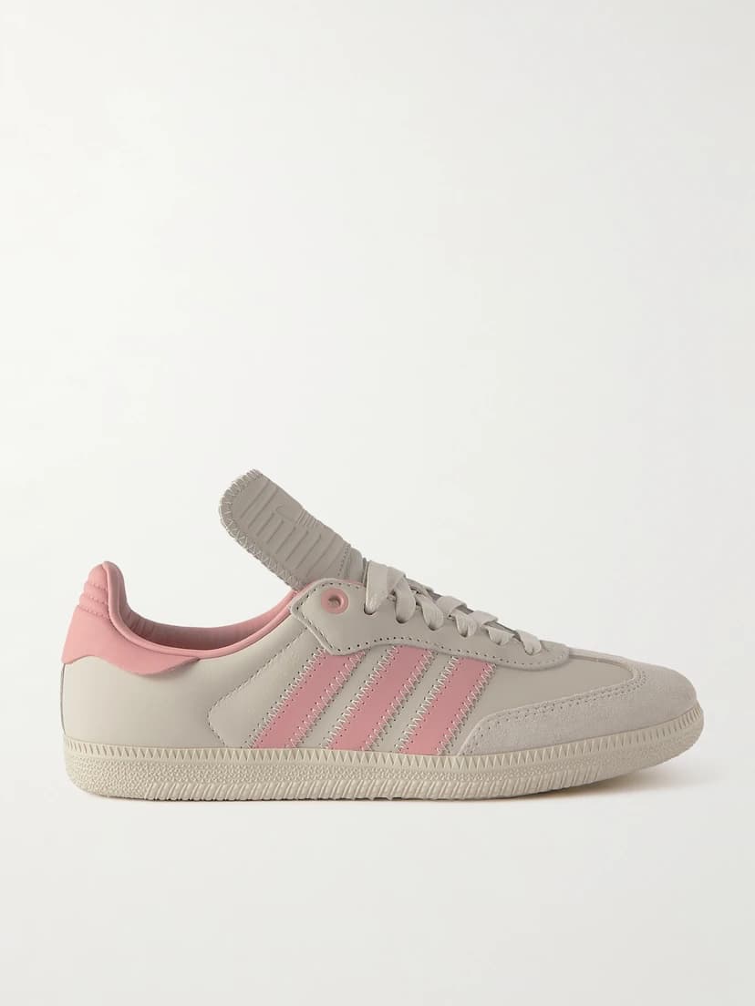 Humanrace Samba Suede-Trimmed Leather Sneakers - Image 1