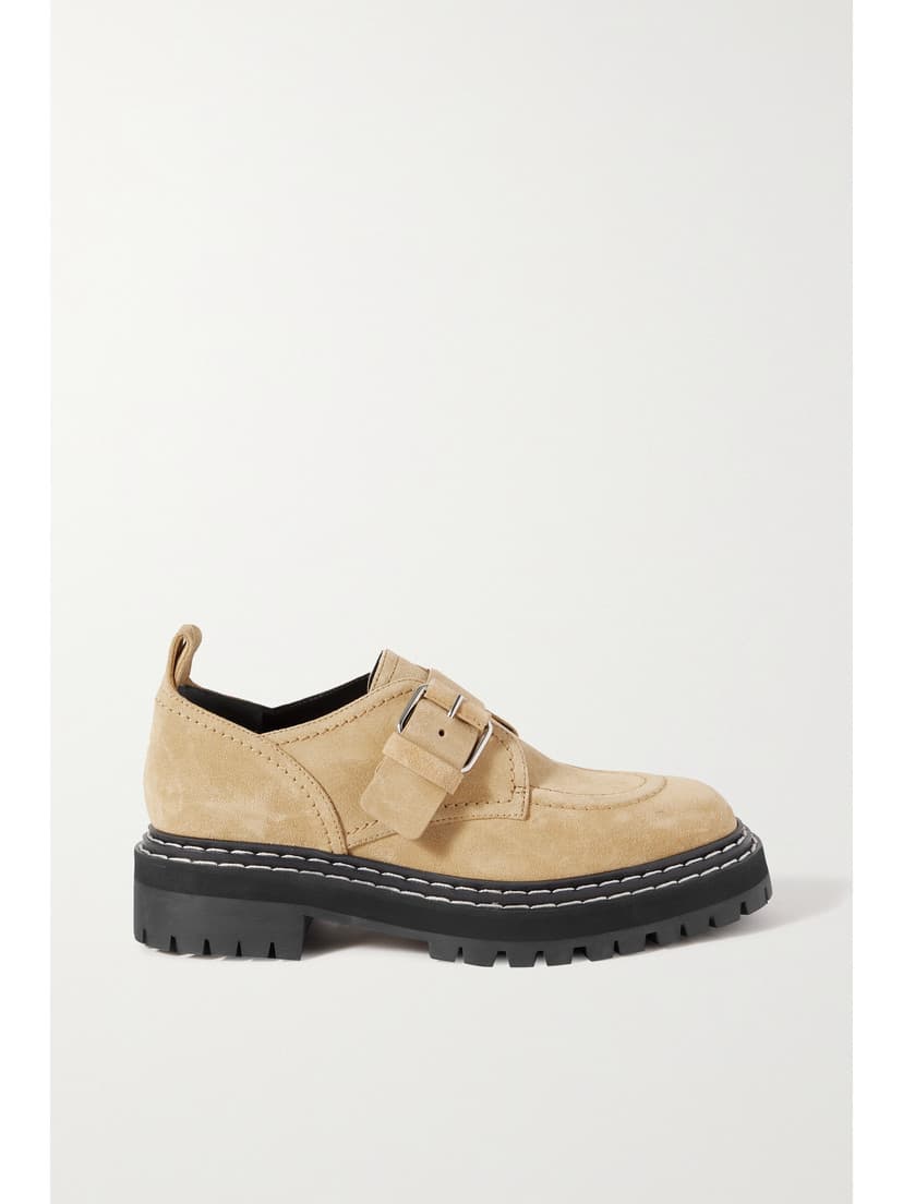 Buckled Suede Loafers - Image 1