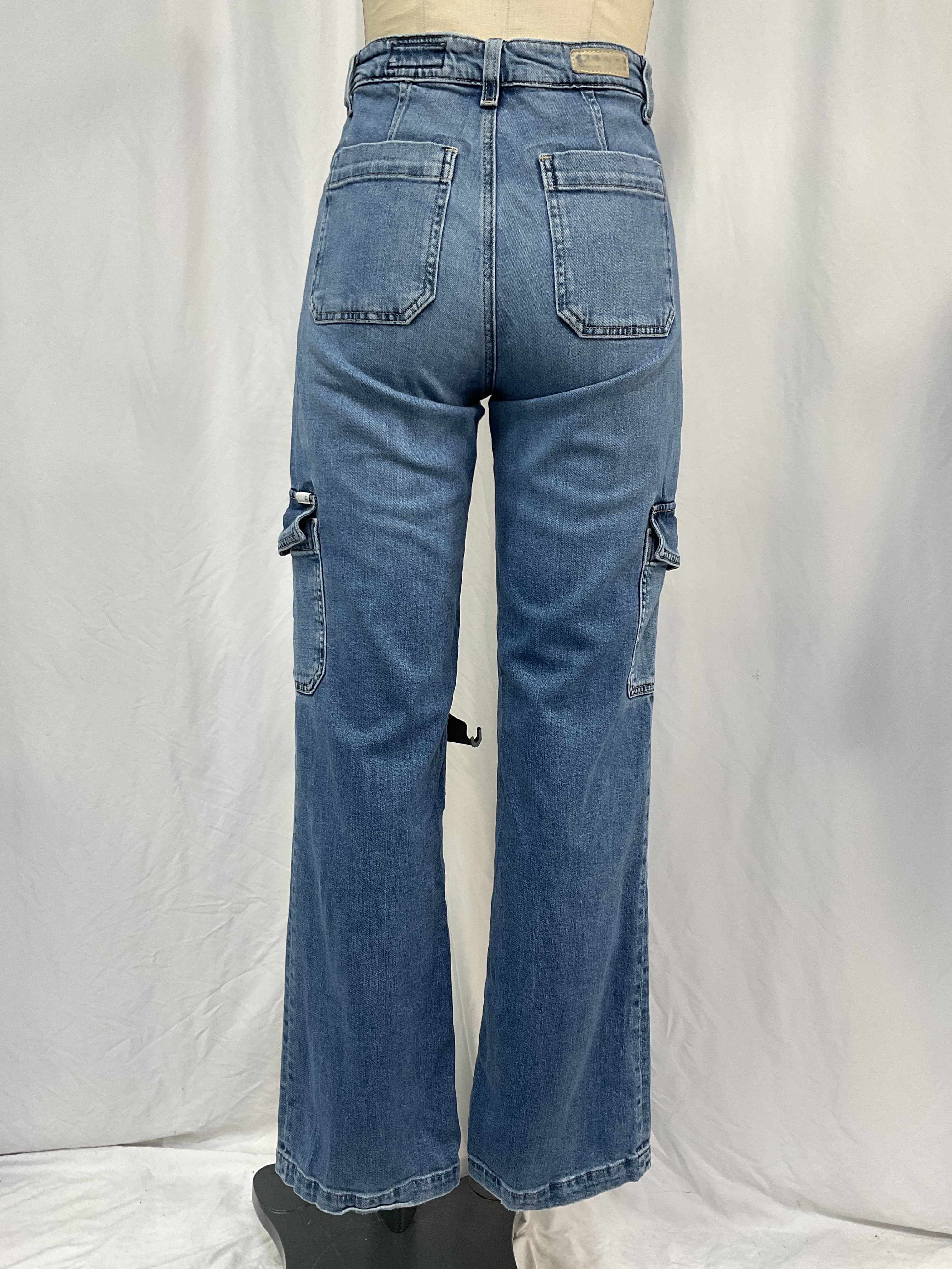Gatina High Waist Wide Leg Cargo Jeans - Image 2