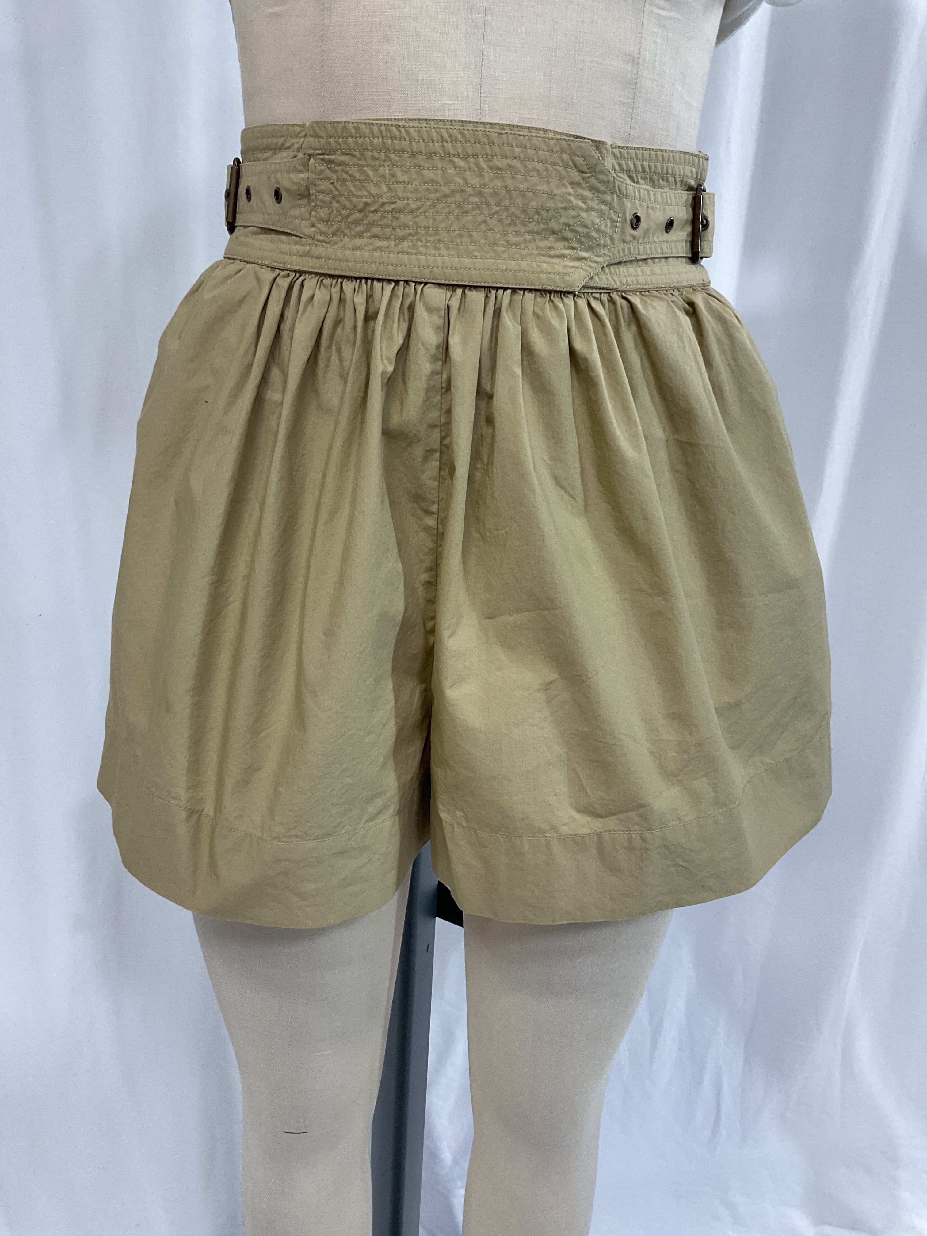 Adeline Belted Cotton-Poplin Shorts - Image 3