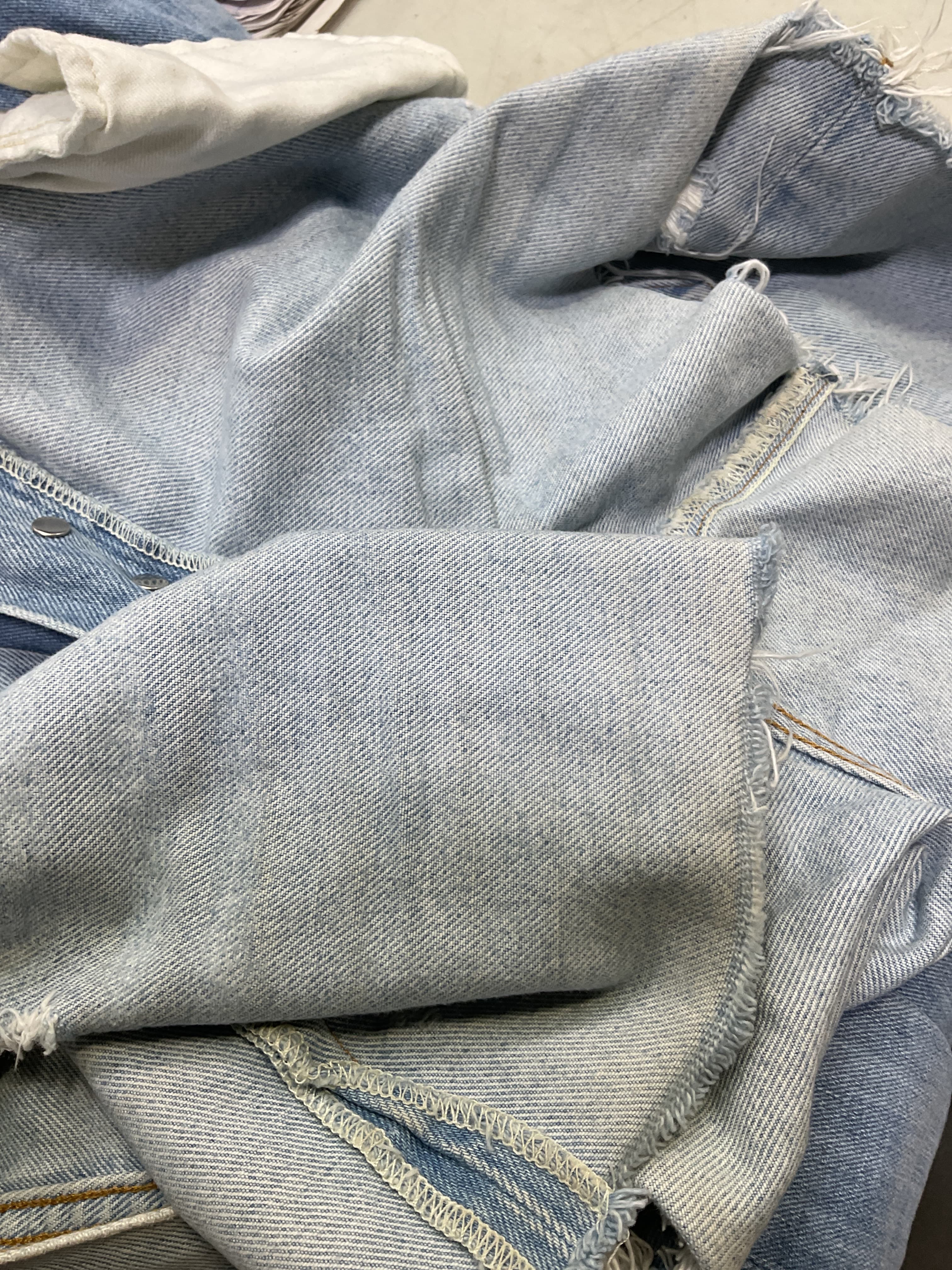 Parker Long High Waist Cutoff Denim Shorts - Image 2