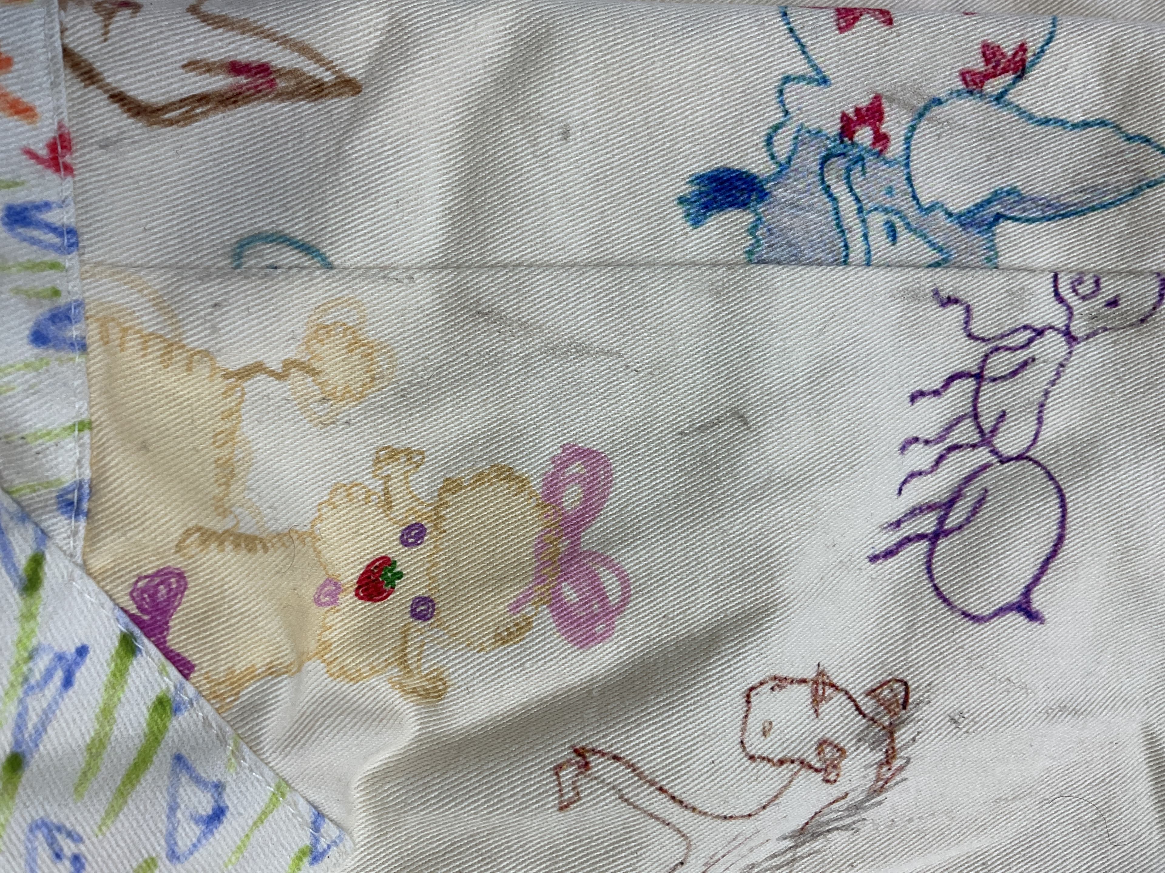 Doodle Print Canvas Tote - Image 2