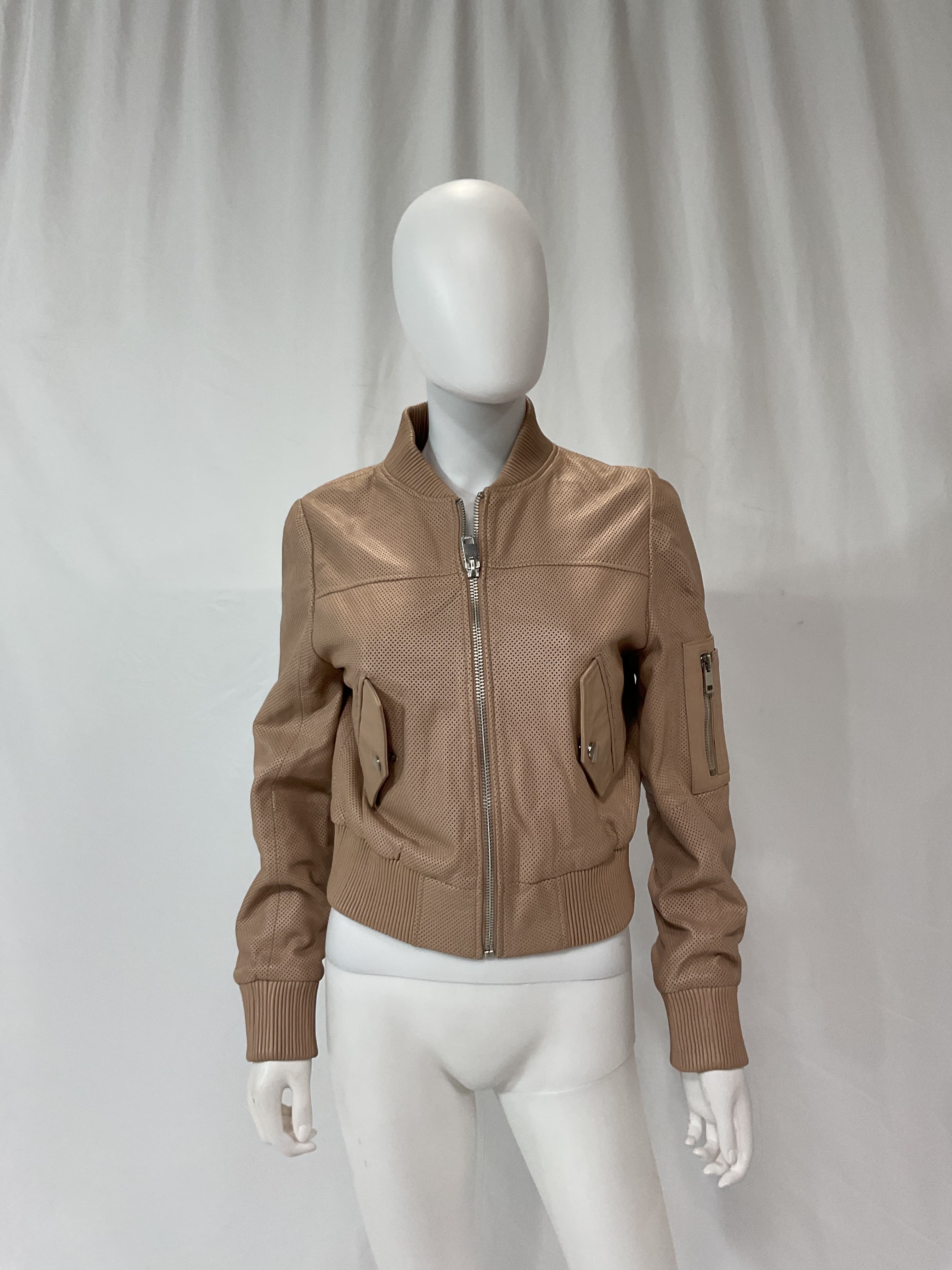 Hailey Leather Bomber Jacket - Image 2