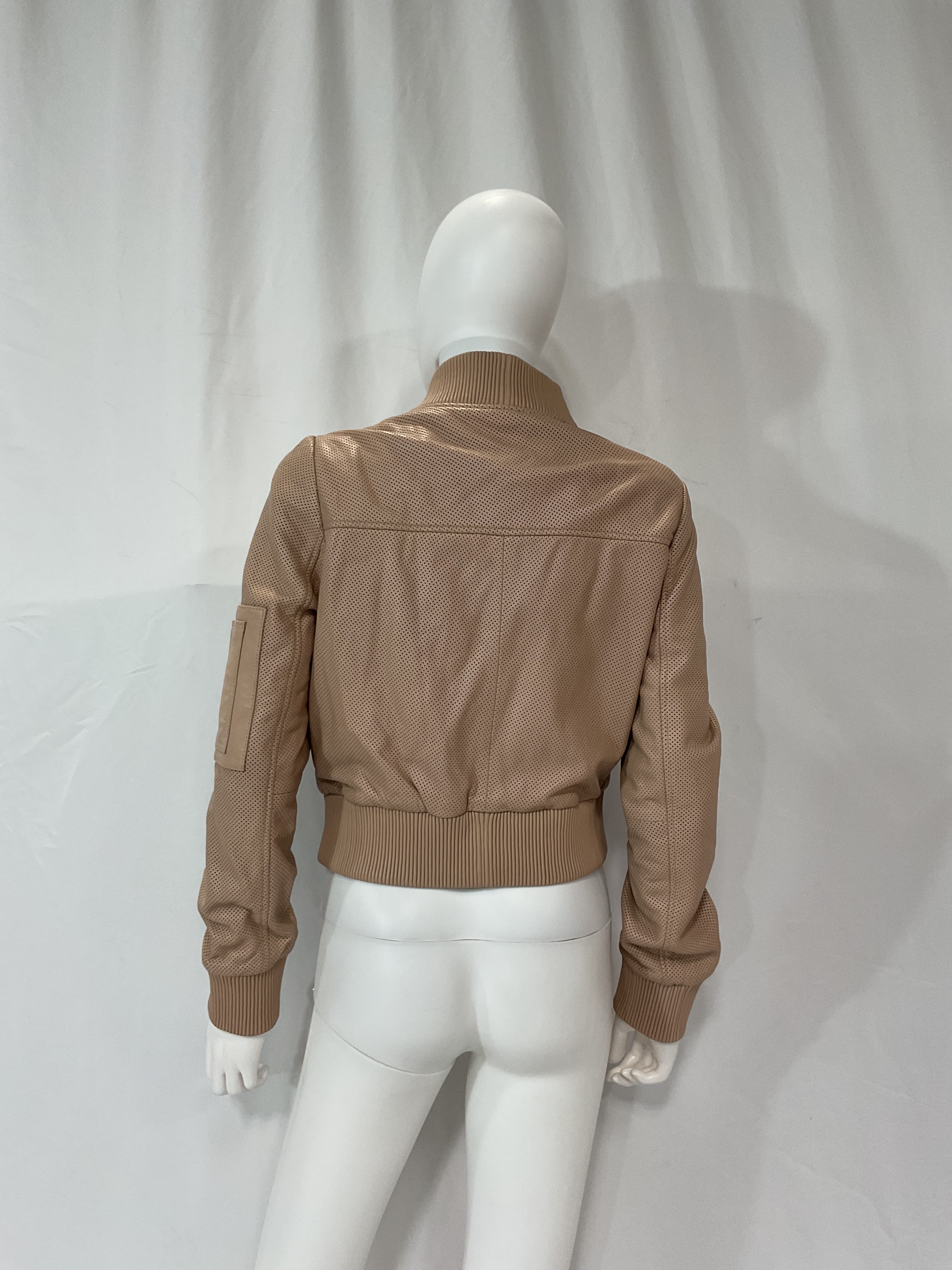 Hailey Leather Bomber Jacket - Image 3