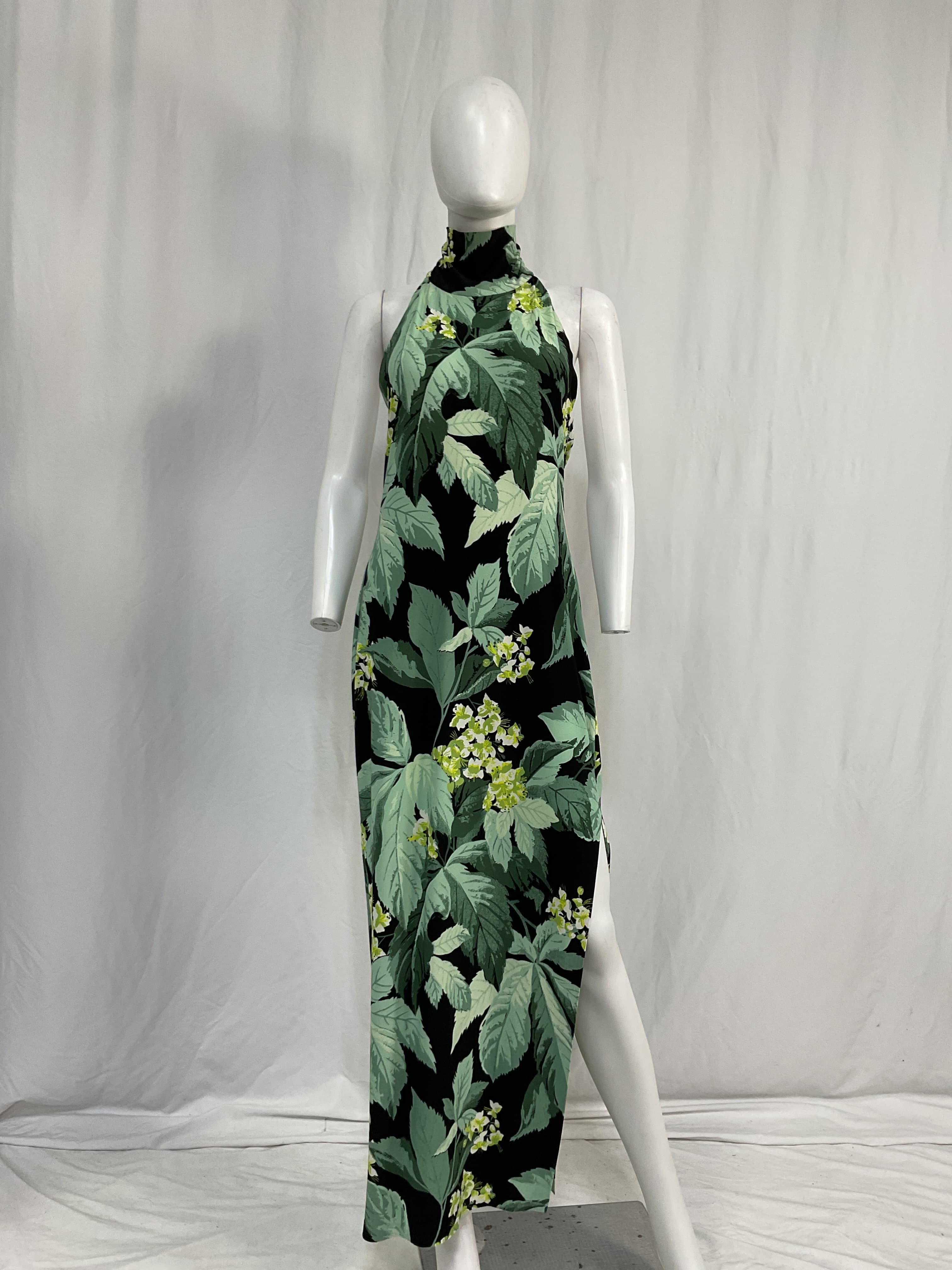Halter Turtle Side Slit Gown - Image 1