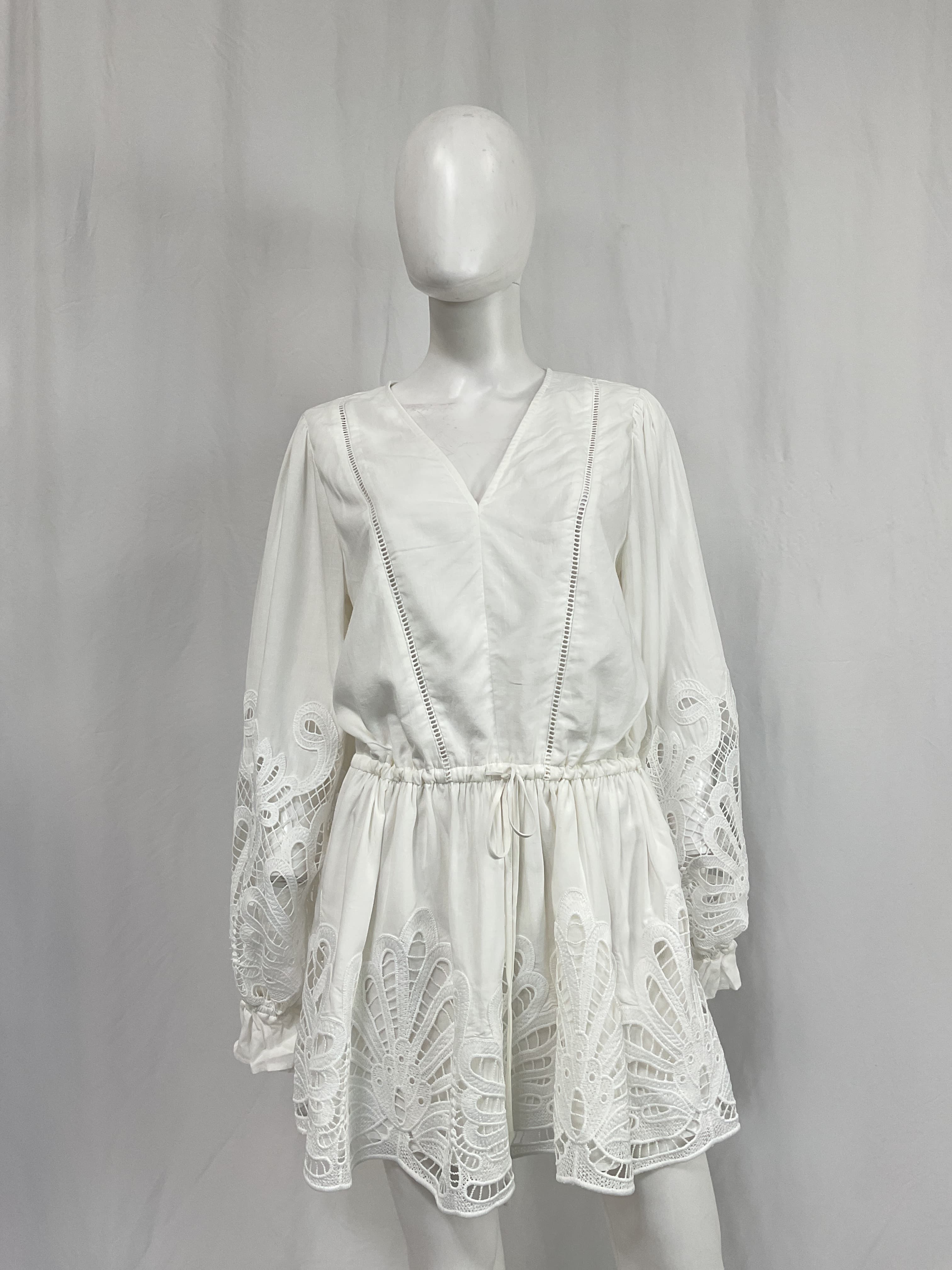 Ingrid Long Sleeve Eyelet Mini Dress - Image 2