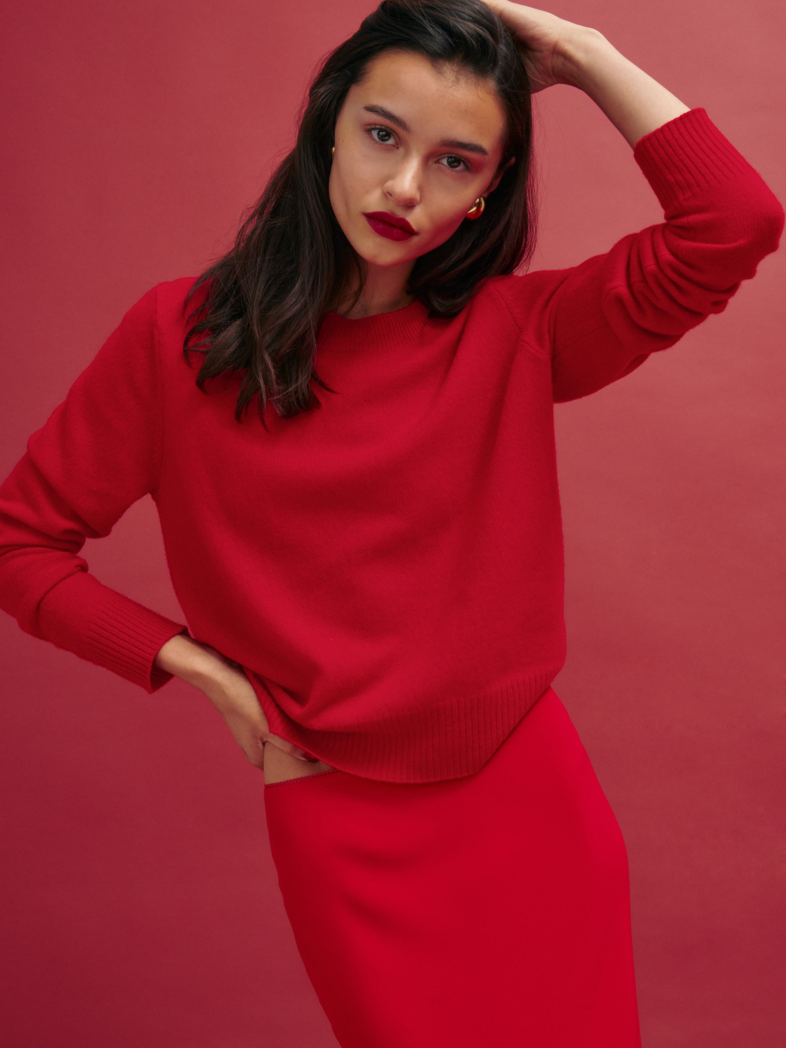 Dana Cashmere Crew Sweater - Image 1