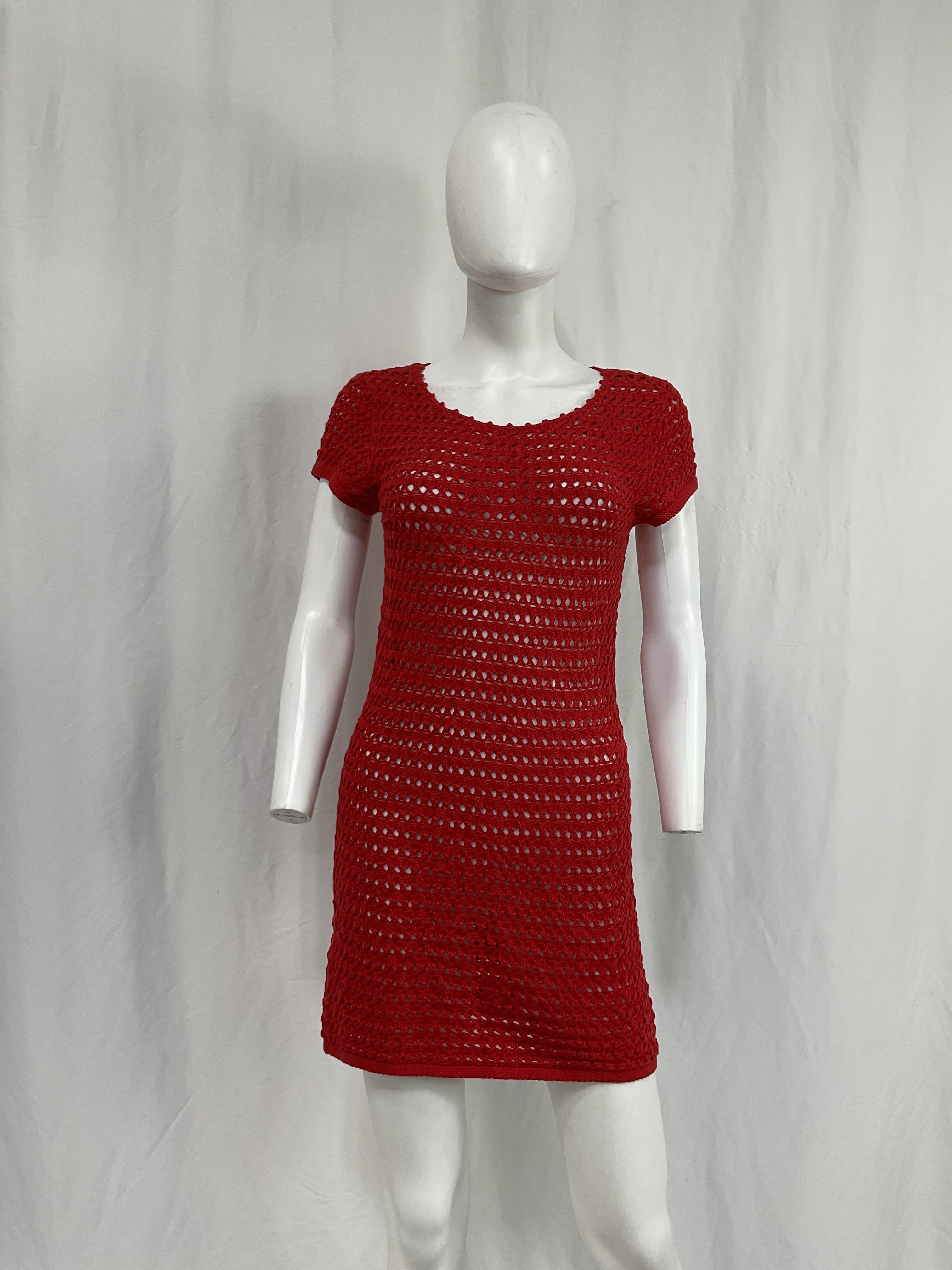 Cassie Open Knit Mini Dress - Image 3
