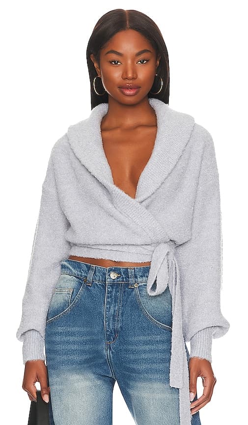525 Boucle Ballerina Wrap In Sea Wave - Image 1