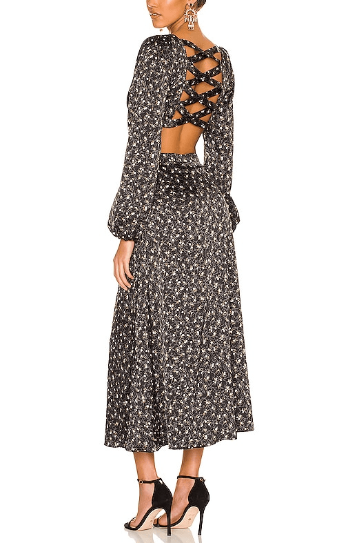 Norton Dress In Noir Blossom - Image 1