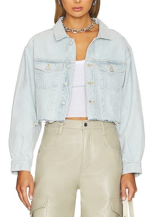 Cut Off Hem Shrunken Charli Jacket In Snag - Image 1
