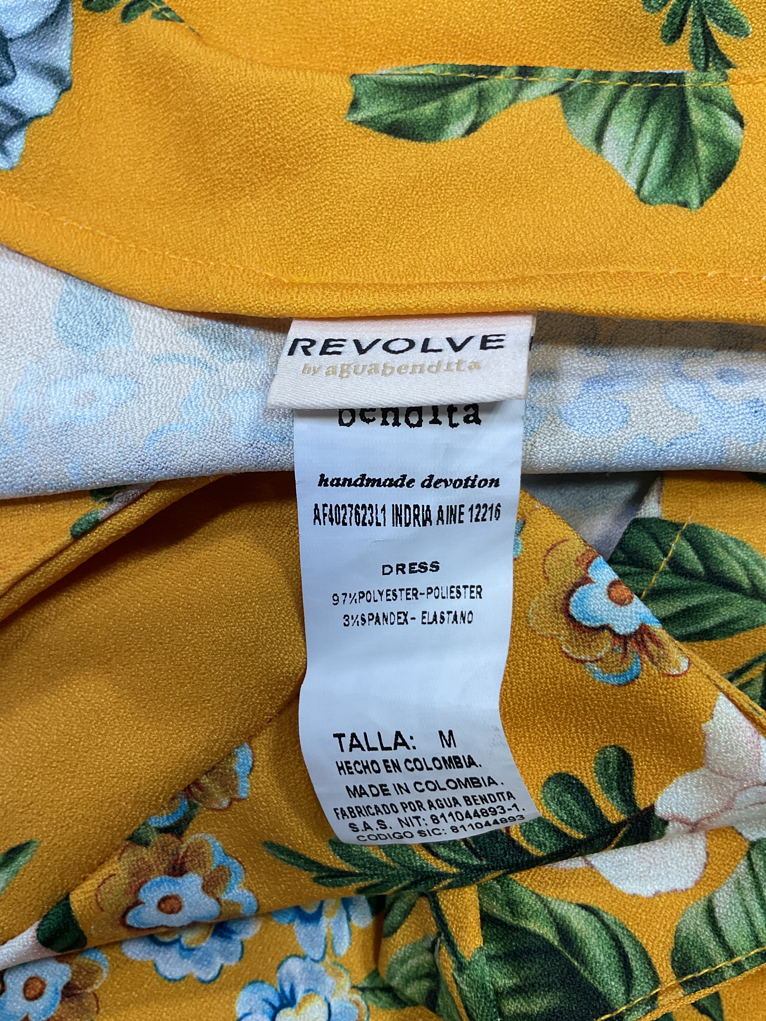 Agua Bendita X Revolve Indria Dress In Yellow Floral - Image 4