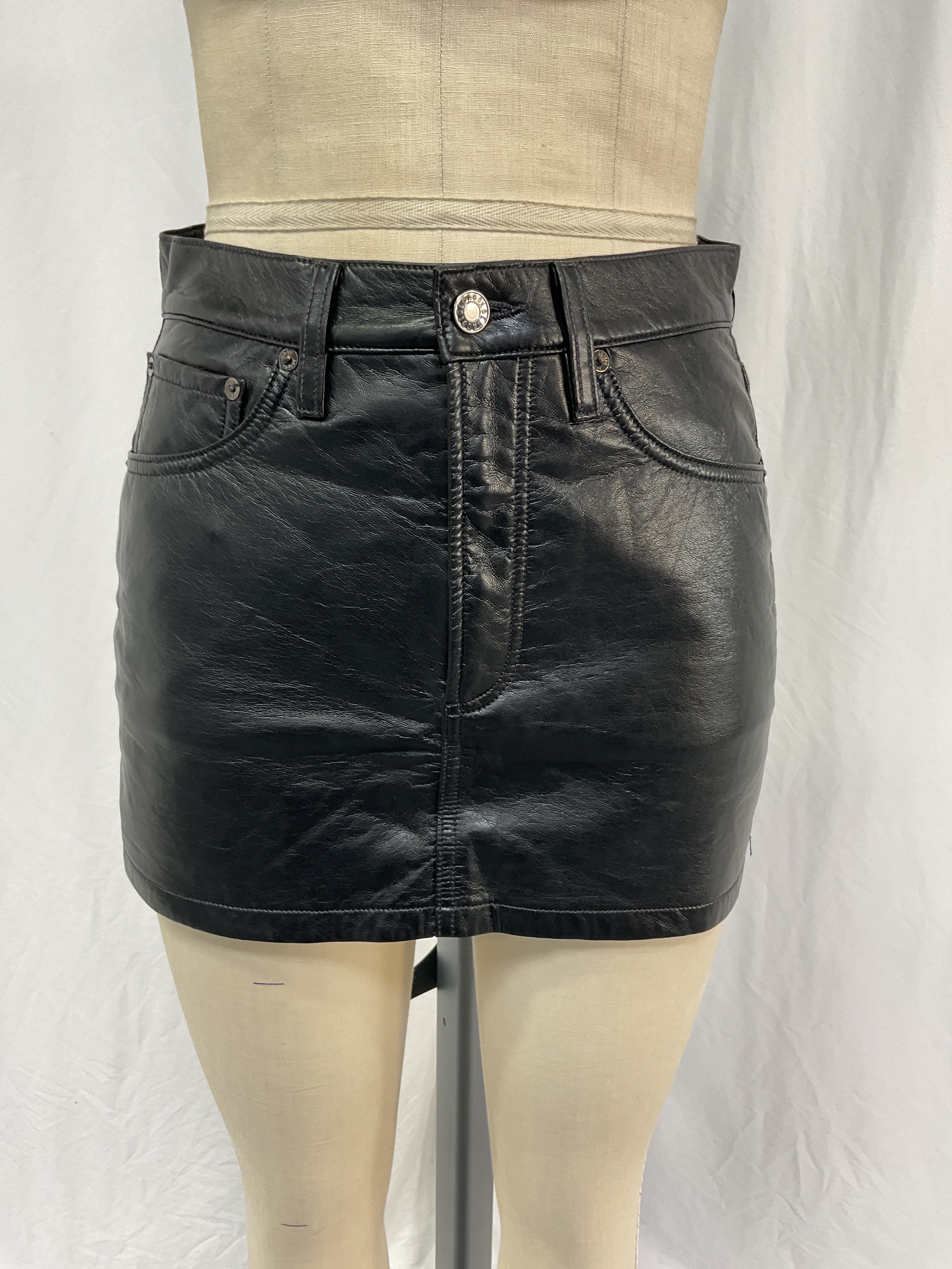 Recycled Leather Liv Mini Skirt In Detox - Image 4