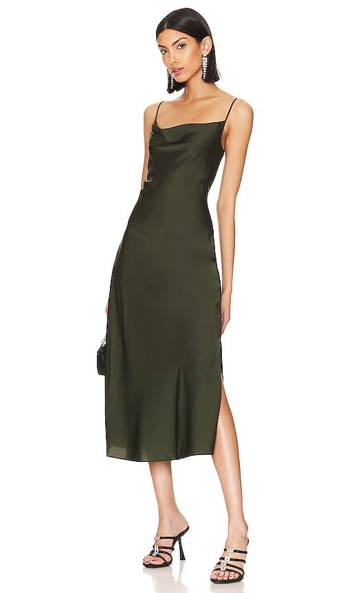 Hadley Dress In Forest Green - Image 1