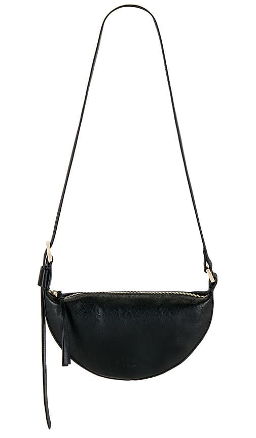 Half Moon Crossbody In Black - Image 1