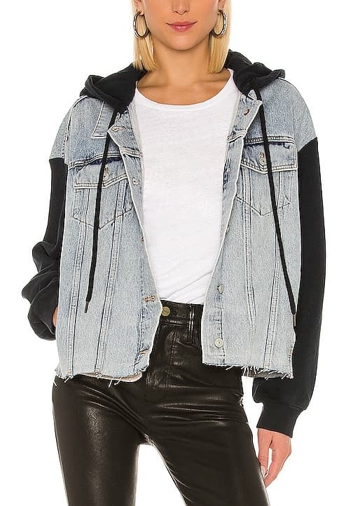Milena Hooded Jacket In Indigo Blue - Image 1