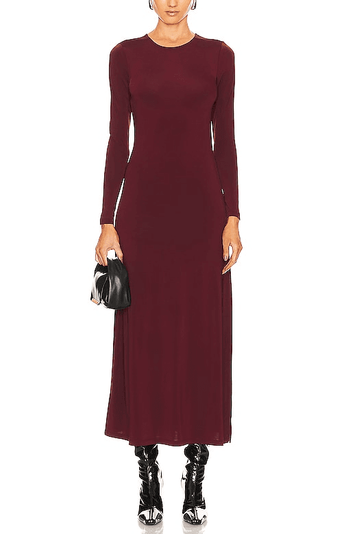 Katlyn Maxi Dress In Winter Orchid Red - Image 1
