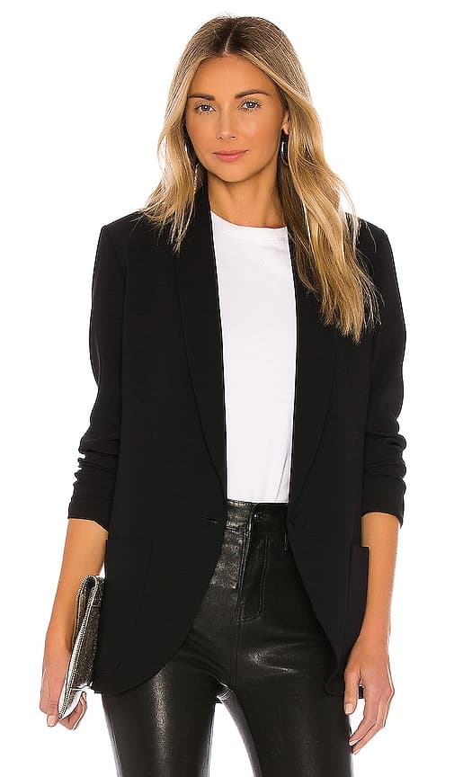 Shawl Collar Blazer In Black - Image 1