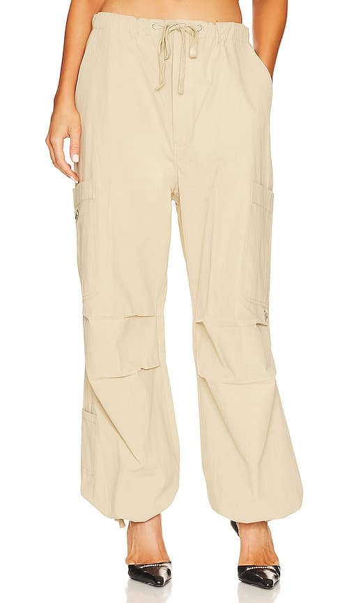 Lexi Cargo Pants In Light Khaki - Image 1