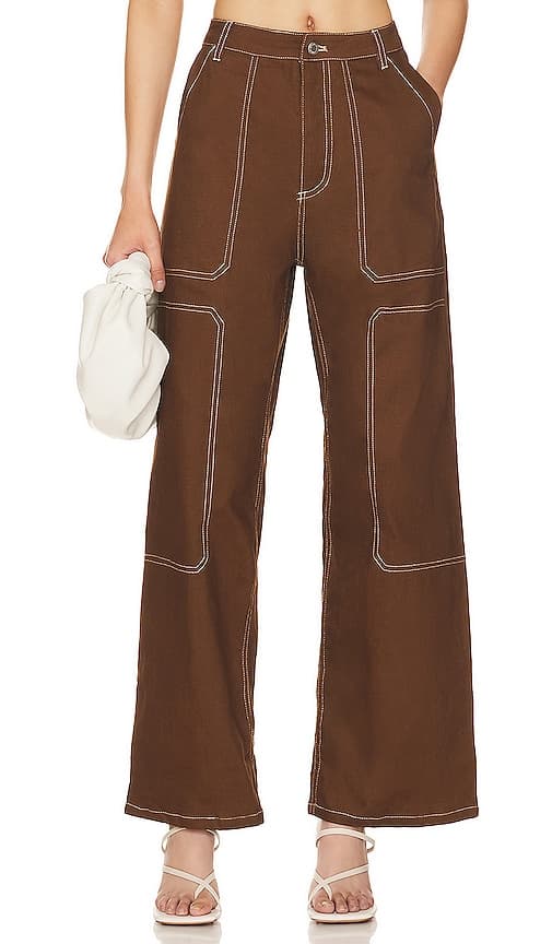 By.dyln X Revolve Cooper Jeans In Chocolate Brown - Image 1