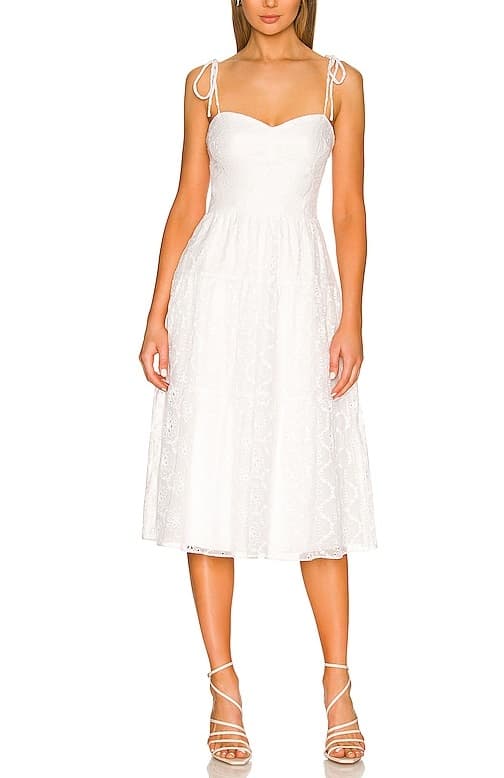 Tula Dress In Sugar Embroidery - Image 1