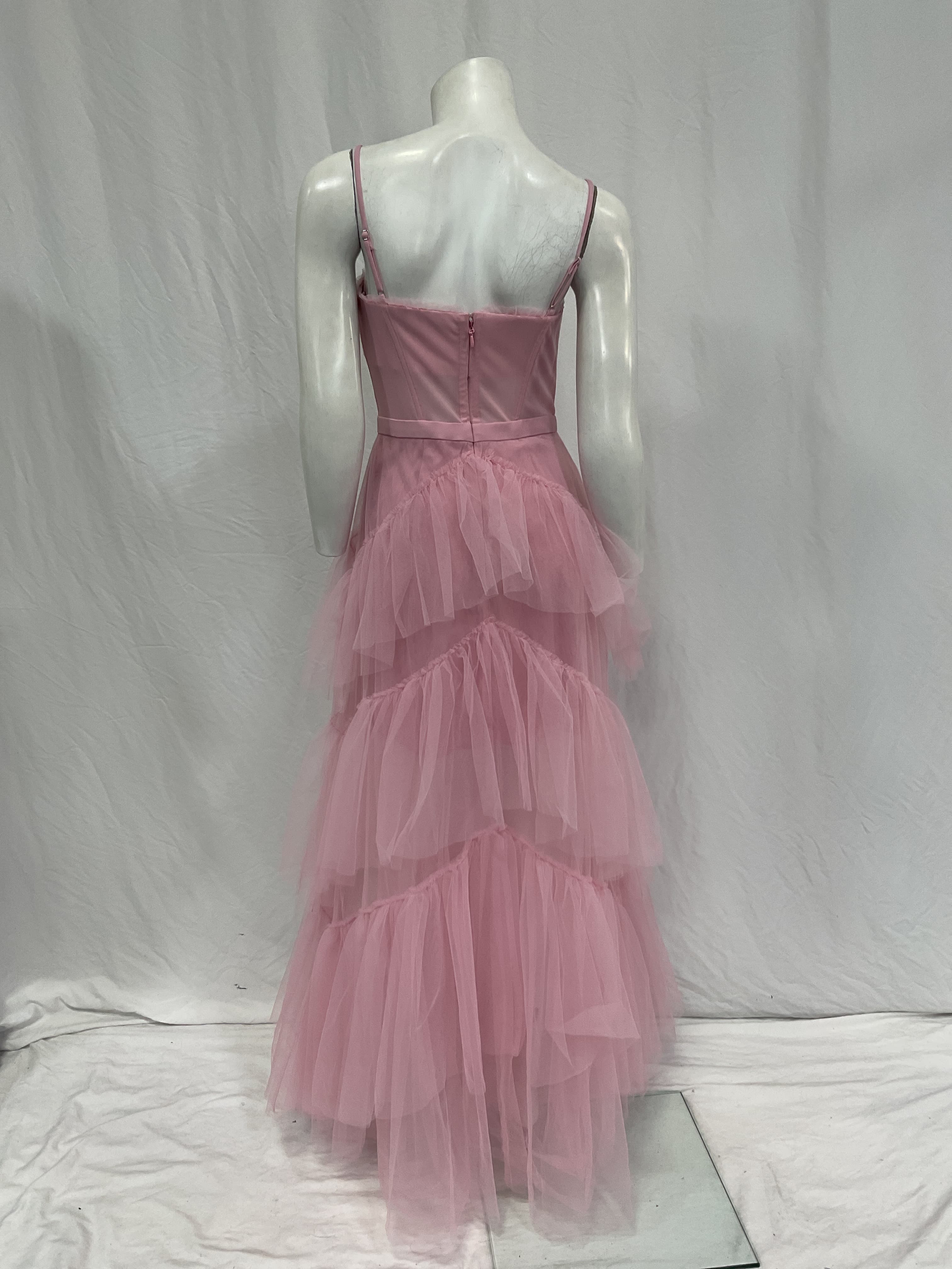Corset Tulle Gown In Pink Tint - Image 2