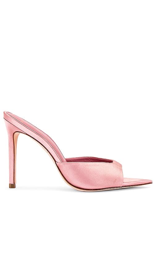 Brea Mule Sandal In Dusty Rose Satin - Image 1