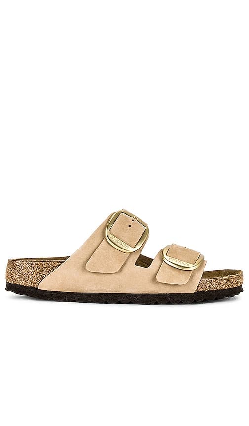Arizona Big Buckle Sandal In Sandcastle Nubuck - Image 1