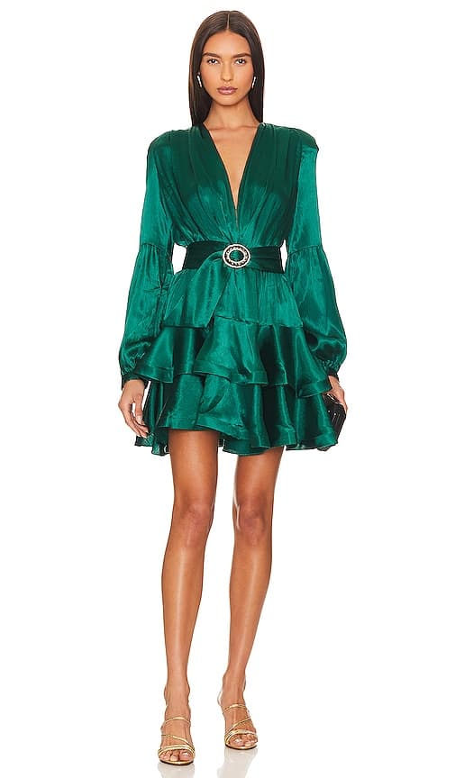 Bronx And Banco X Revolve Bedouin Mini Dress In Emerald - Image 1