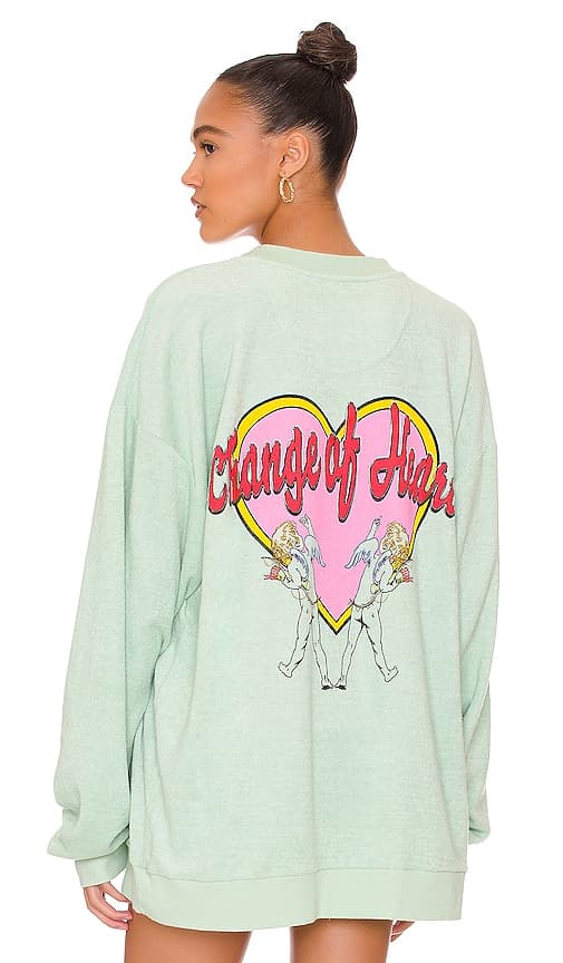 Change Of Heart Crewneck In Mint - Image 1