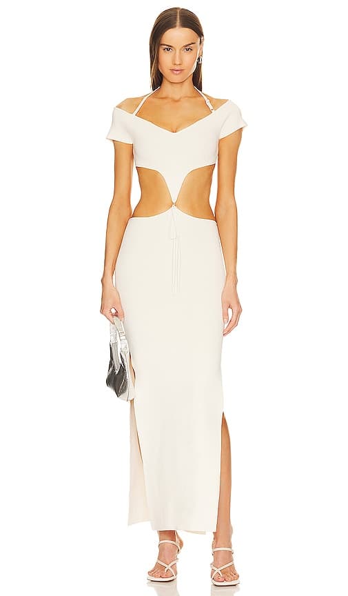 Capera Dress In Off White - Image 1