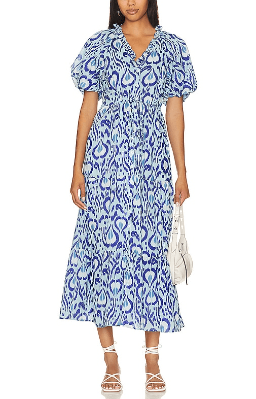 Poppy Midi Dress In Bosphorus - Image 1