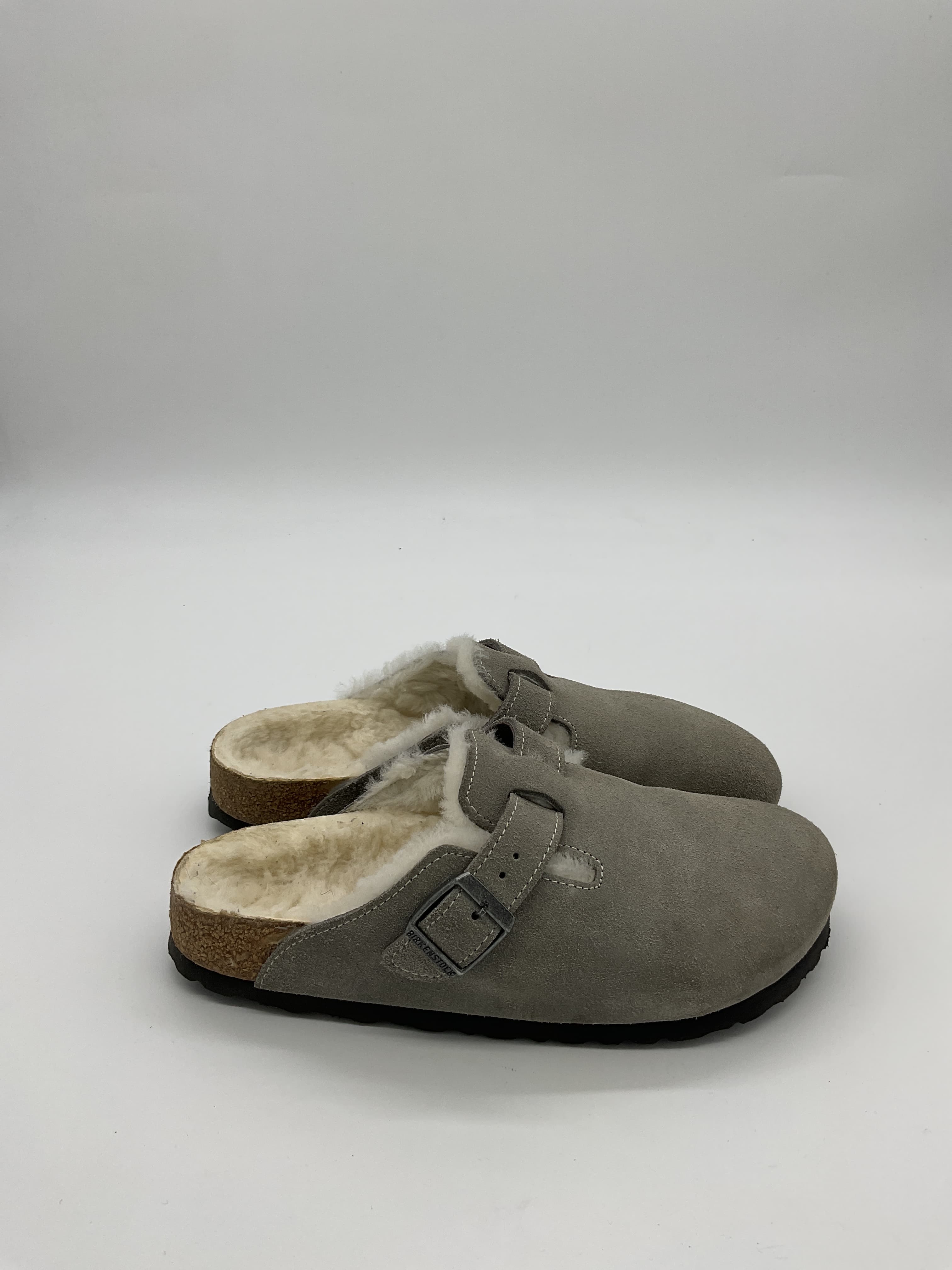 Boston Shearling Clog In Stone Coin - Image 3