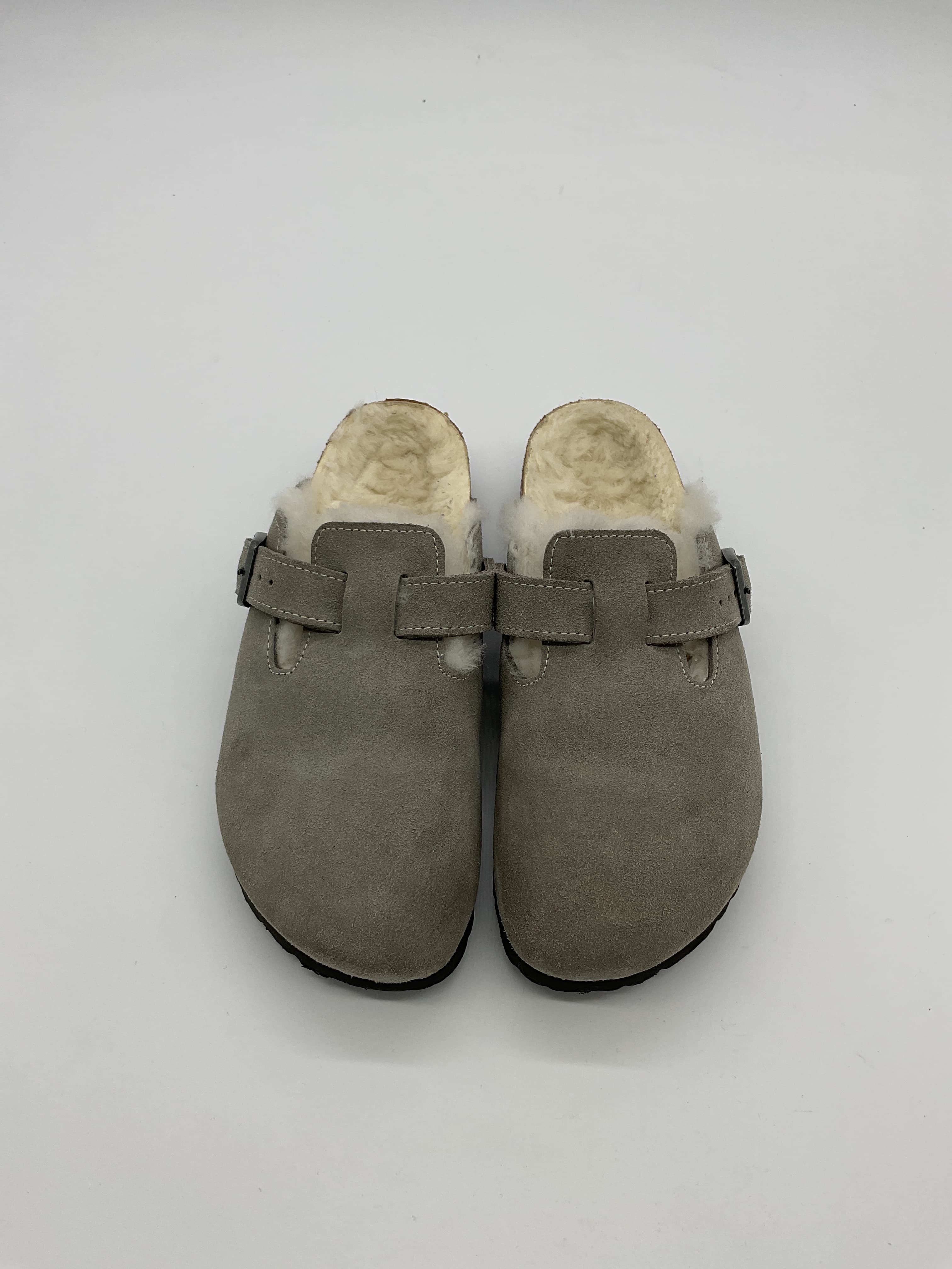 Boston Shearling Clog In Stone Coin - Image 2