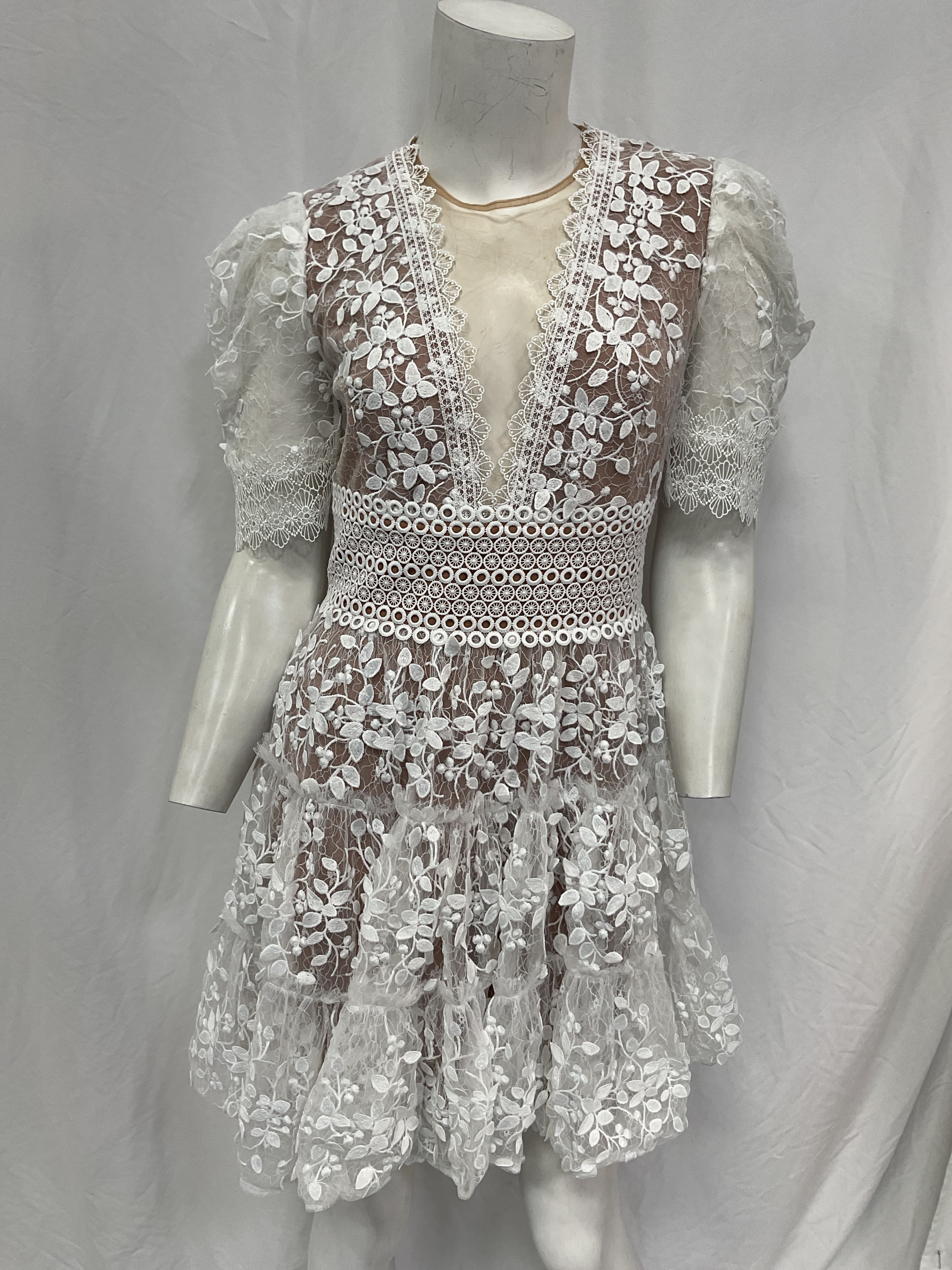 Megan Mini Dress In Blanc - Image 3