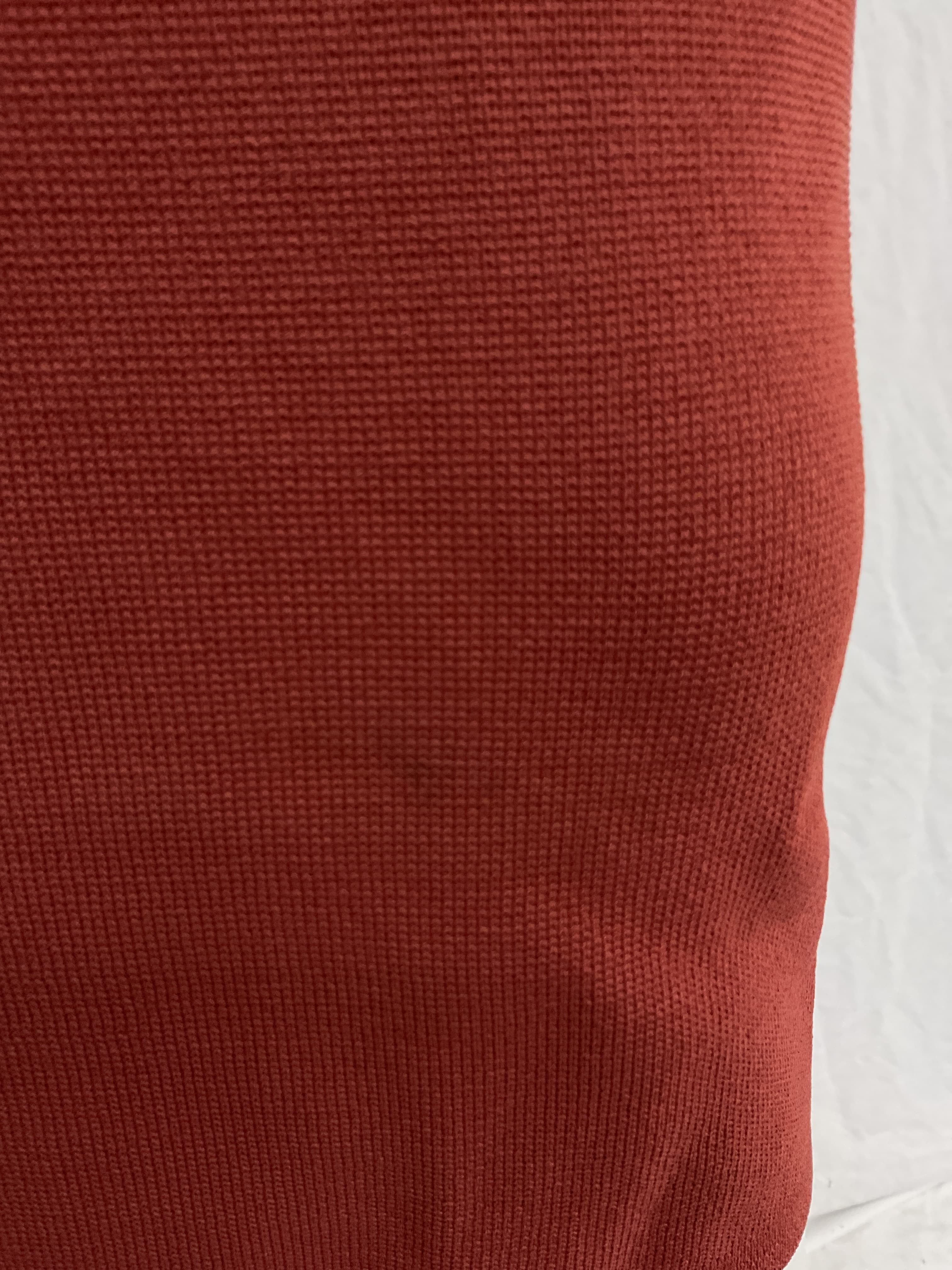 Off Shoulder Knit Dress In Chestnut - Image 3