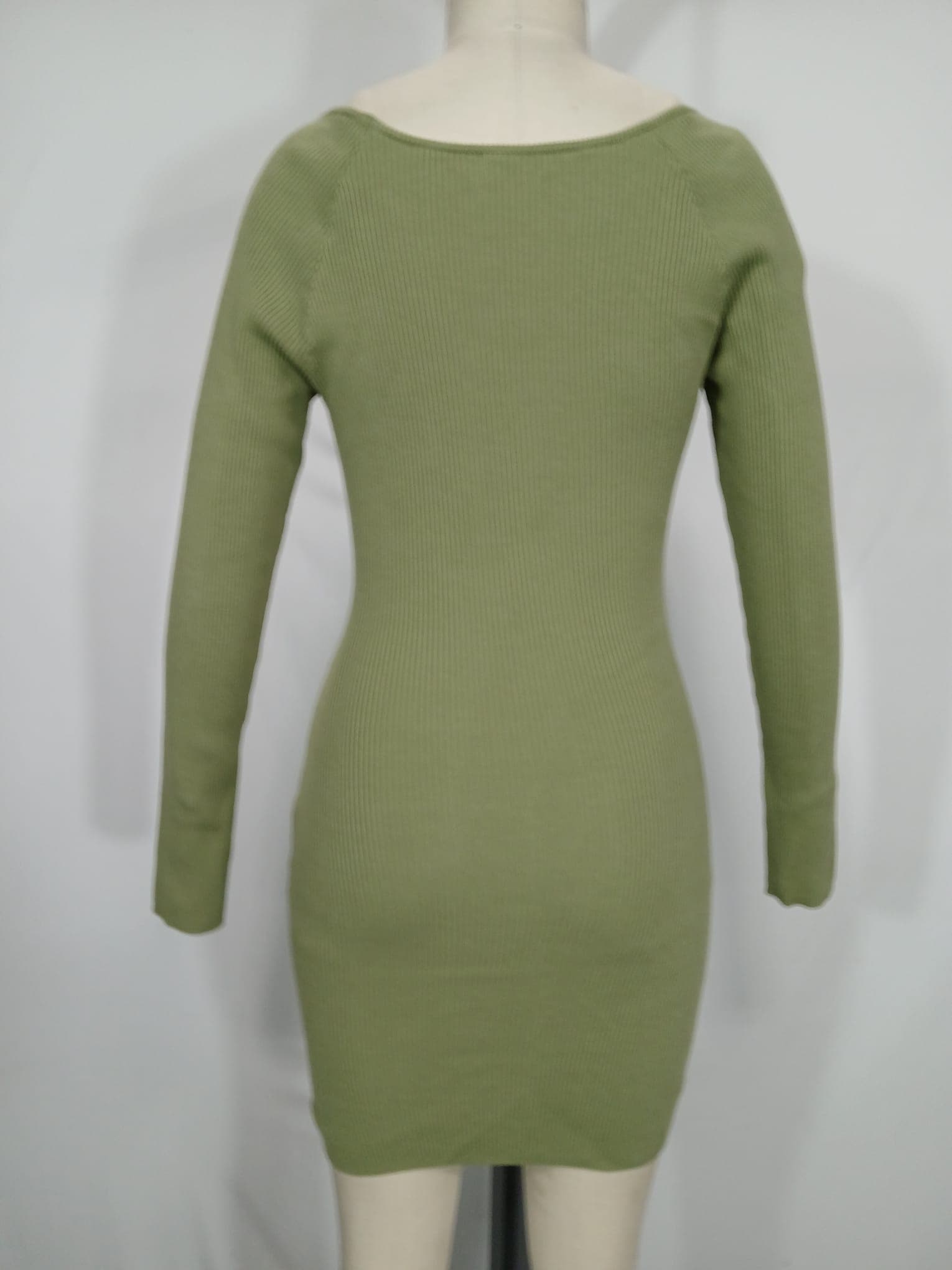 Ciara Sweater Dress In Sage Green - Image 3