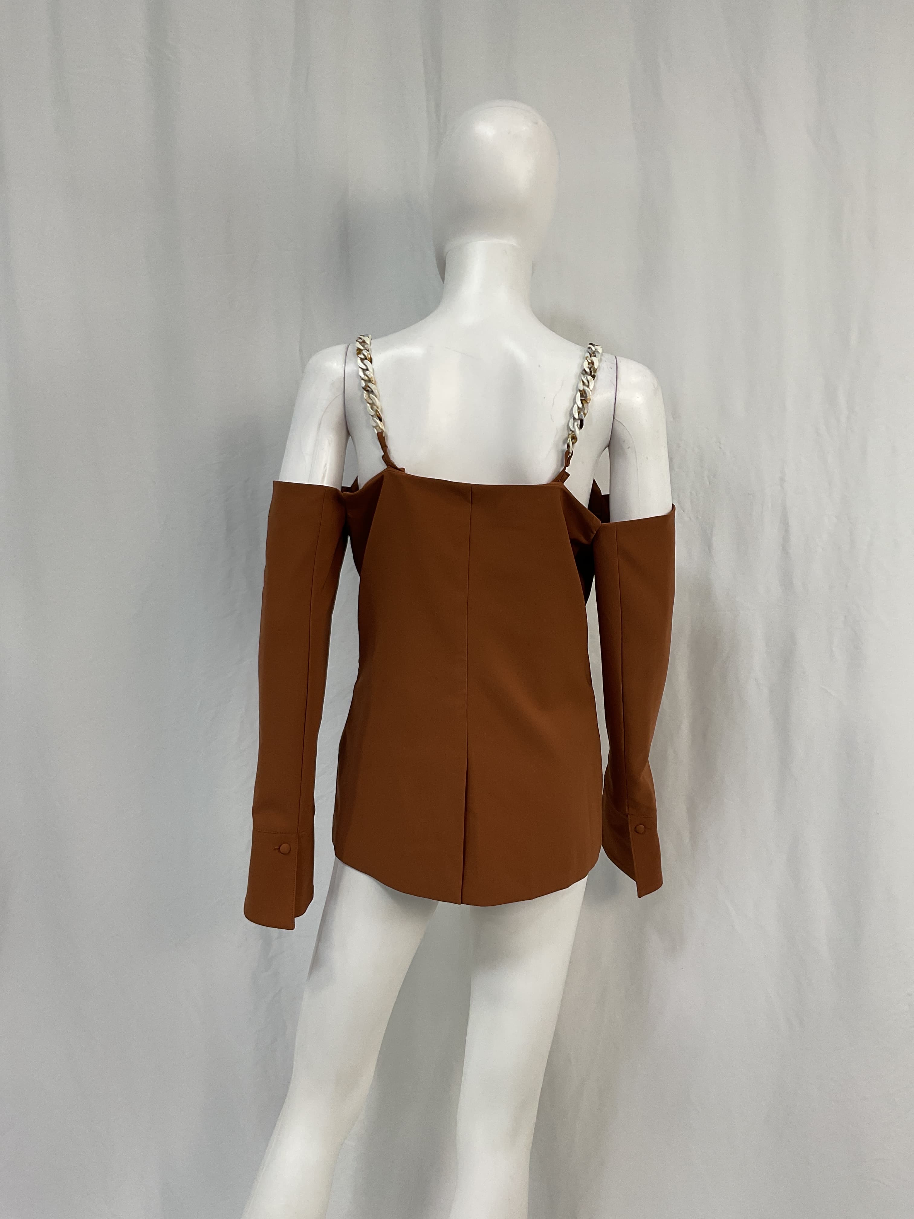 Ember Blazer Top In Brown - Image 2