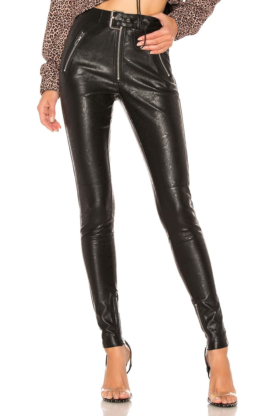Belted Leather Pants - Image 1