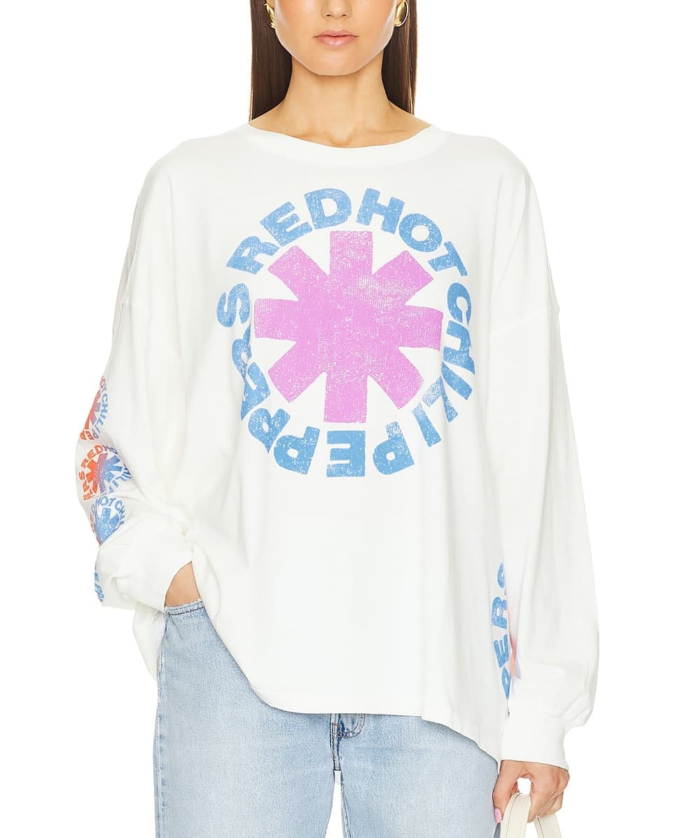 Red Hot Chili Peppers Asterisk Collage Long Sleeve - Image 1